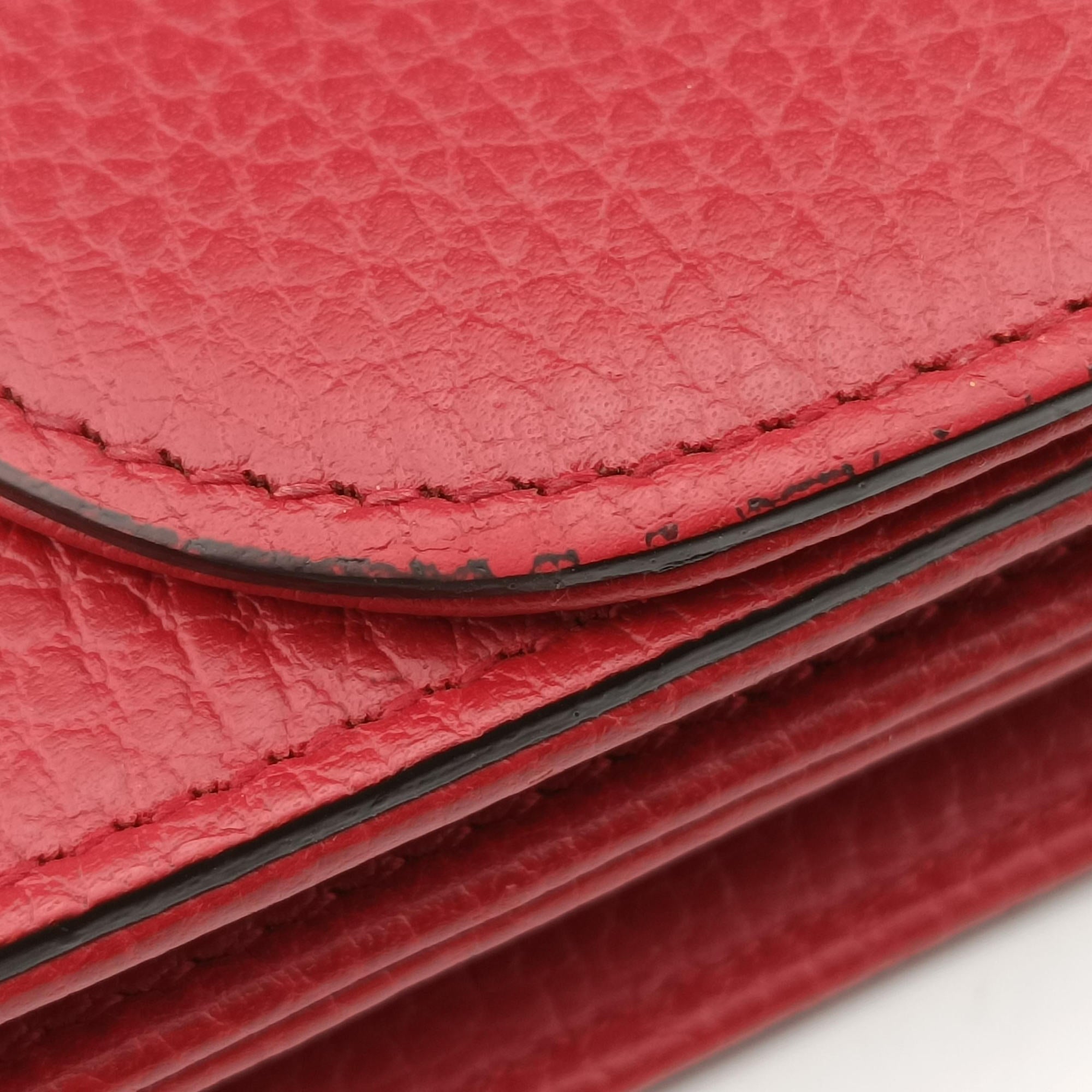 Pre-owned Gucci Interlocking G Red Leather 510303 shoulderbag | stylenewstar