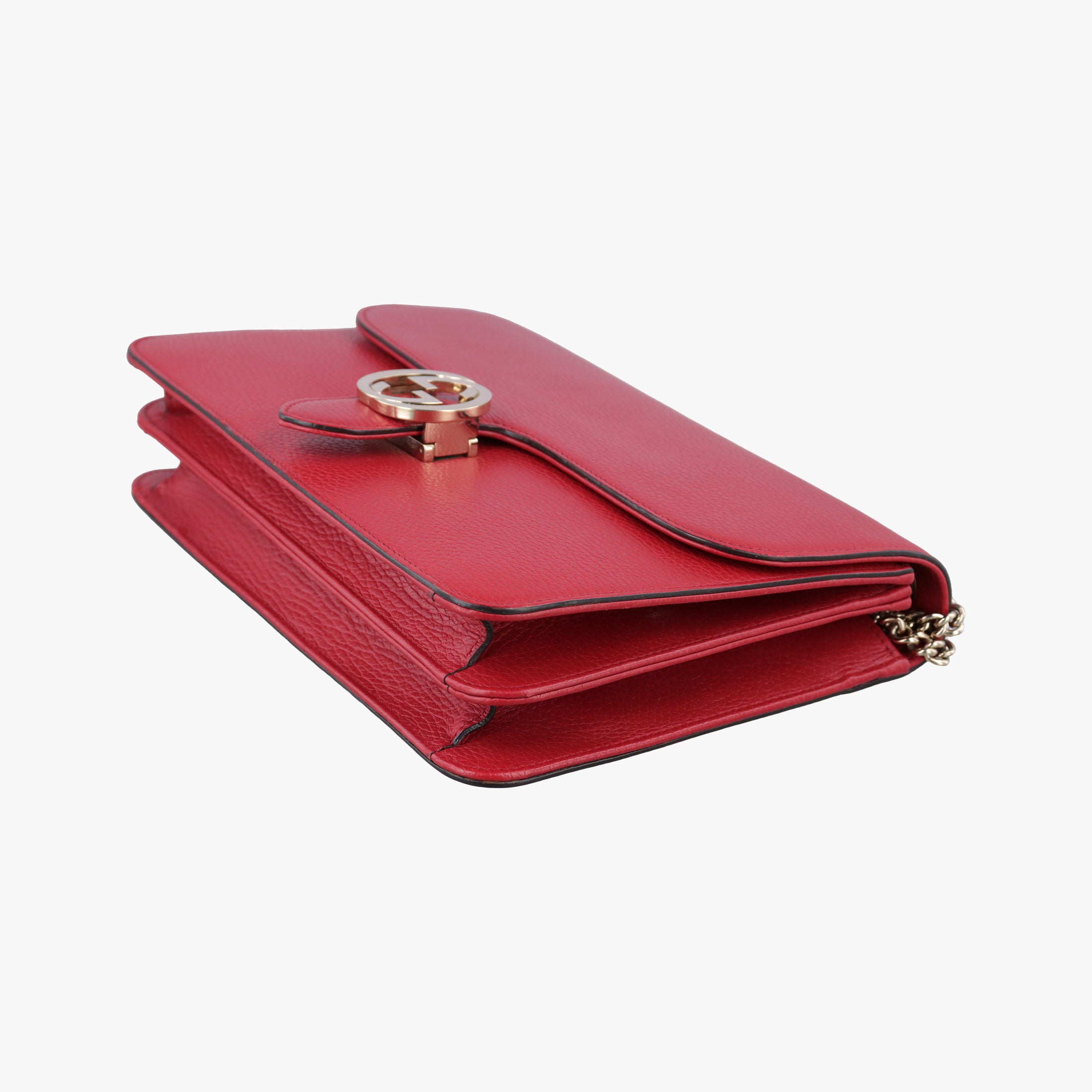 Pre-owned Gucci Interlocking G Red Leather 510303 shoulderbag | stylenewstar