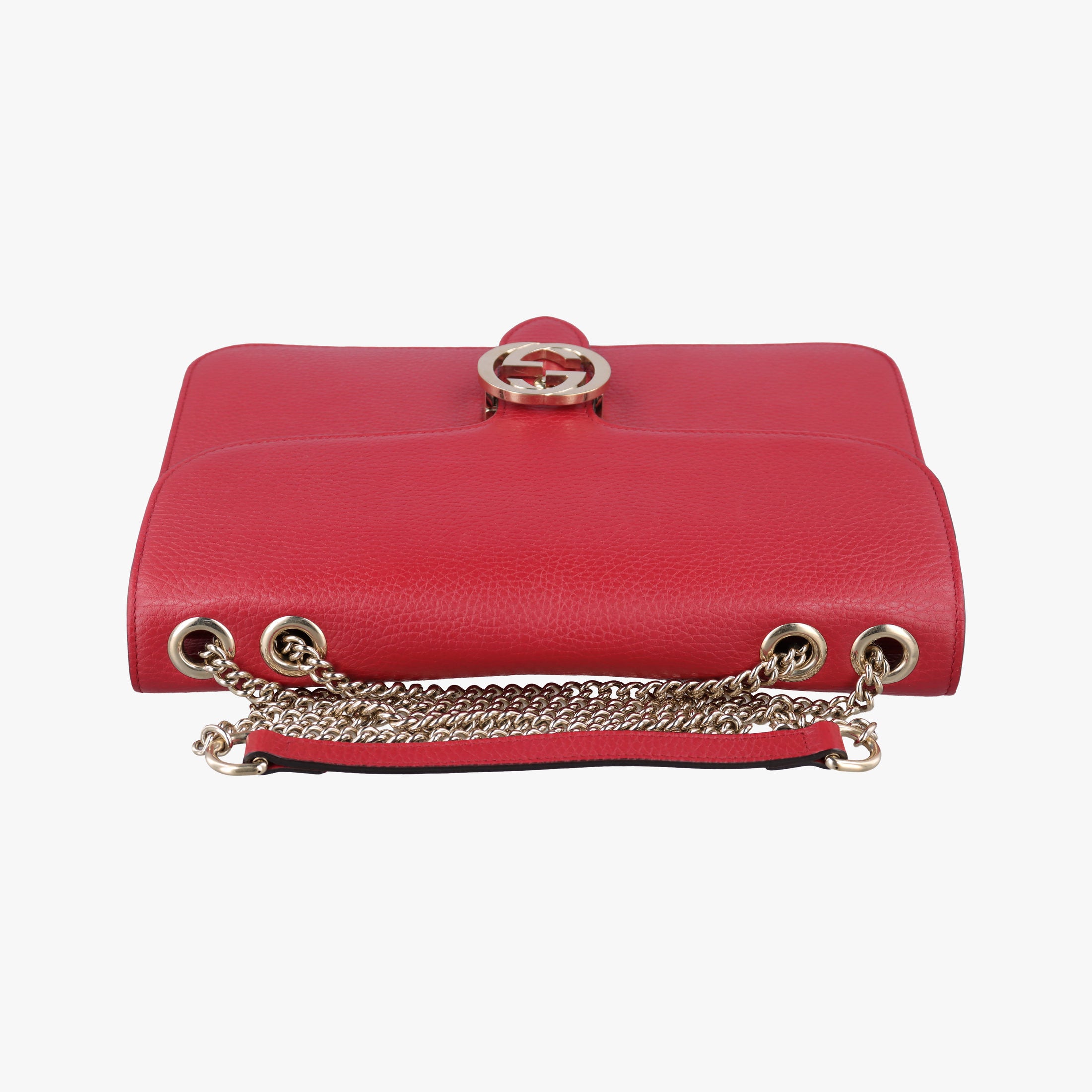 Pre-owned Gucci Interlocking G Red Leather 510303 shoulderbag | stylenewstar
