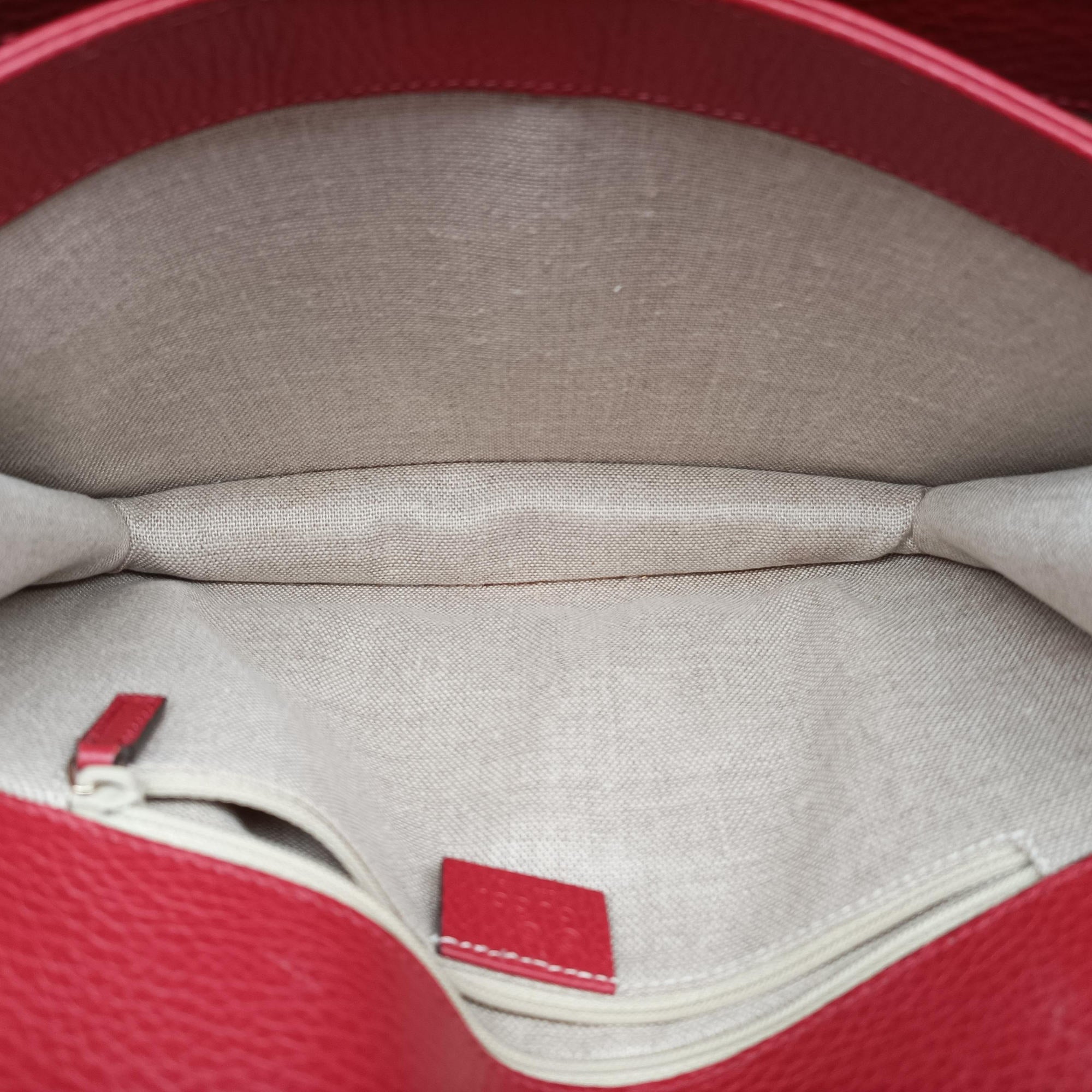 Pre-owned Gucci Interlocking G Red Leather 510303 shoulderbag | stylenewstar