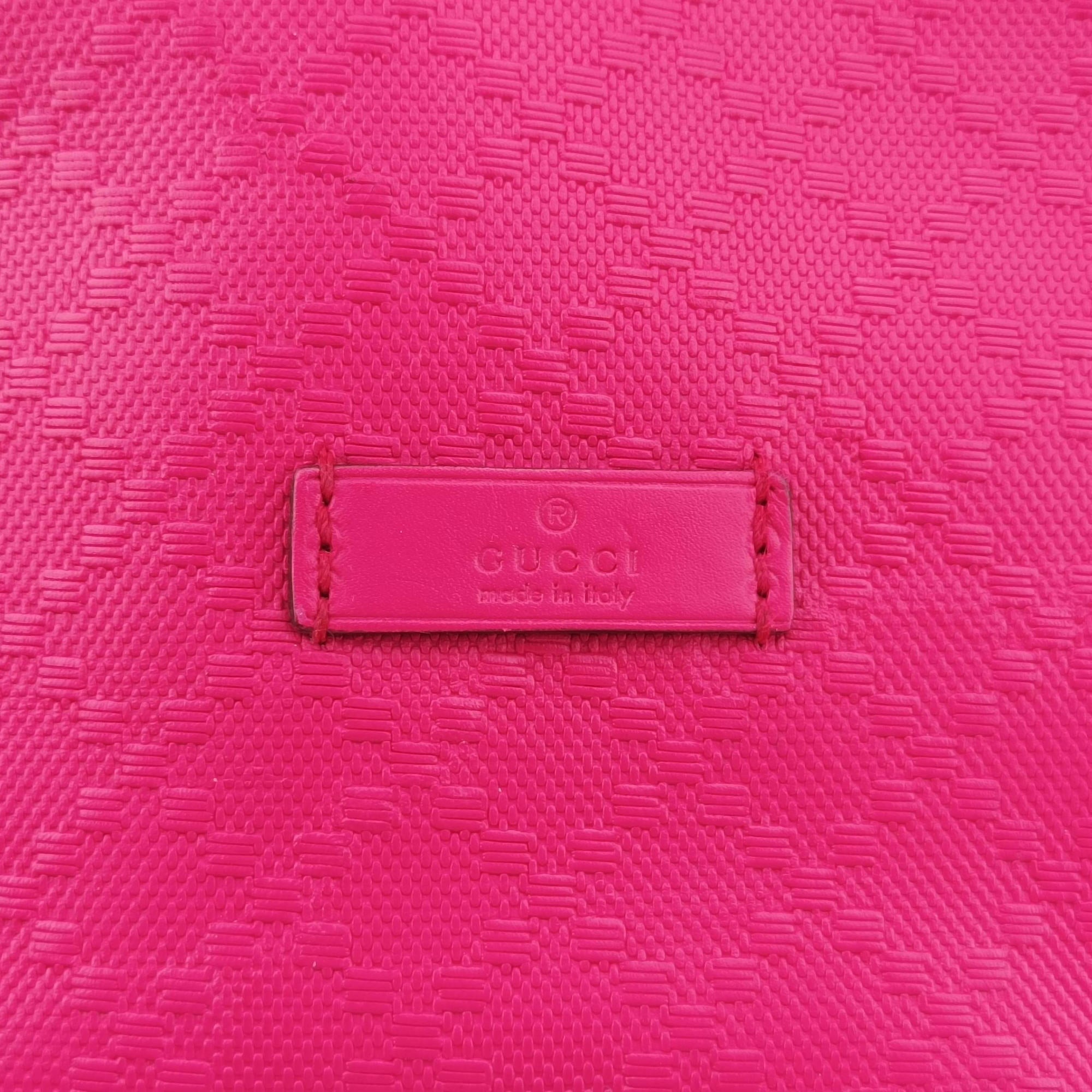 Pre-owned Gucci Bright Diamante Bucket Rose Leather 354229 shoulderbag | stylenewstar