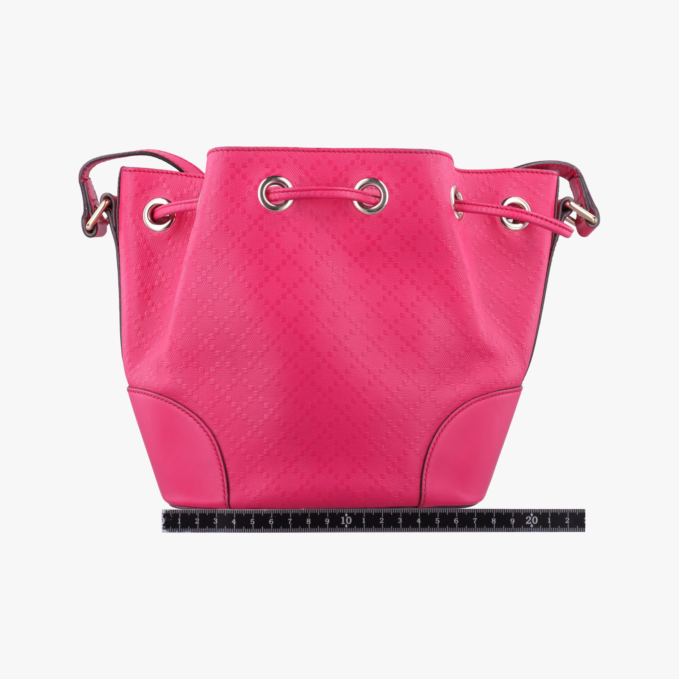 Pre-owned Gucci Bright Diamante Bucket Rose Leather 354229 shoulderbag | stylenewstar