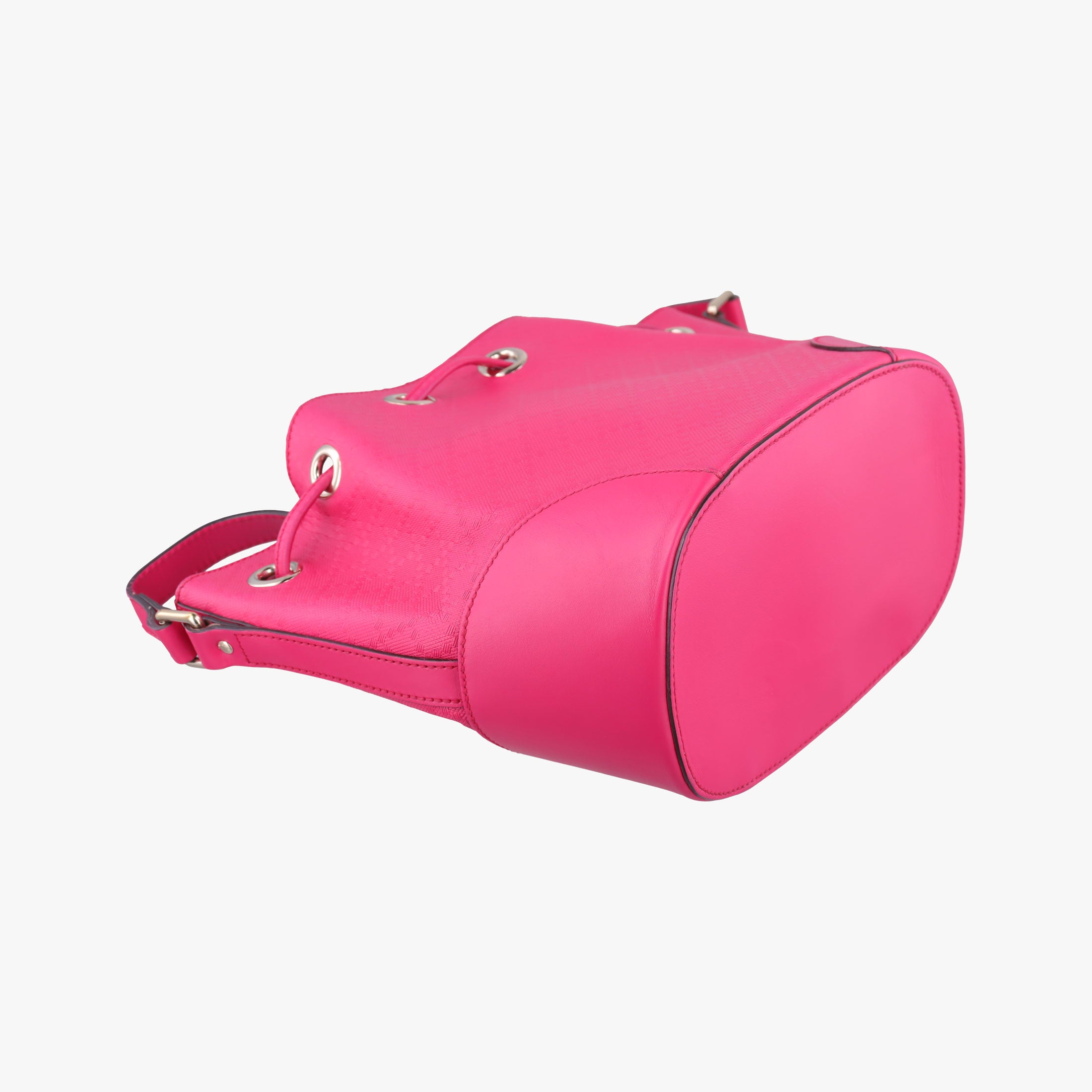 Pre-owned Gucci Bright Diamante Bucket Rose Leather 354229 shoulderbag | stylenewstar