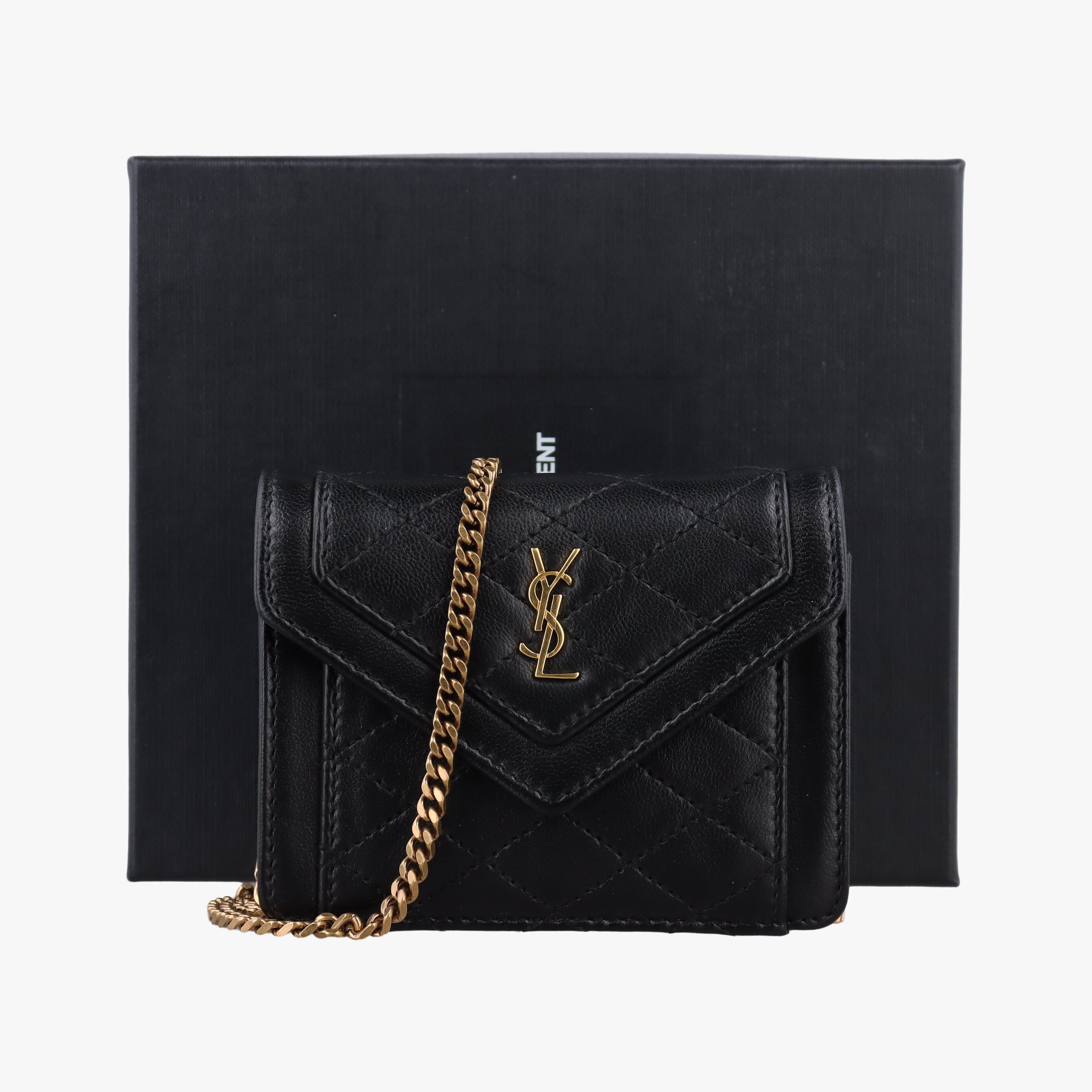 Pre-owned Yves Saint Laurent Gabby Micro Black Leather 685612 shoulderbag | stylenewstar