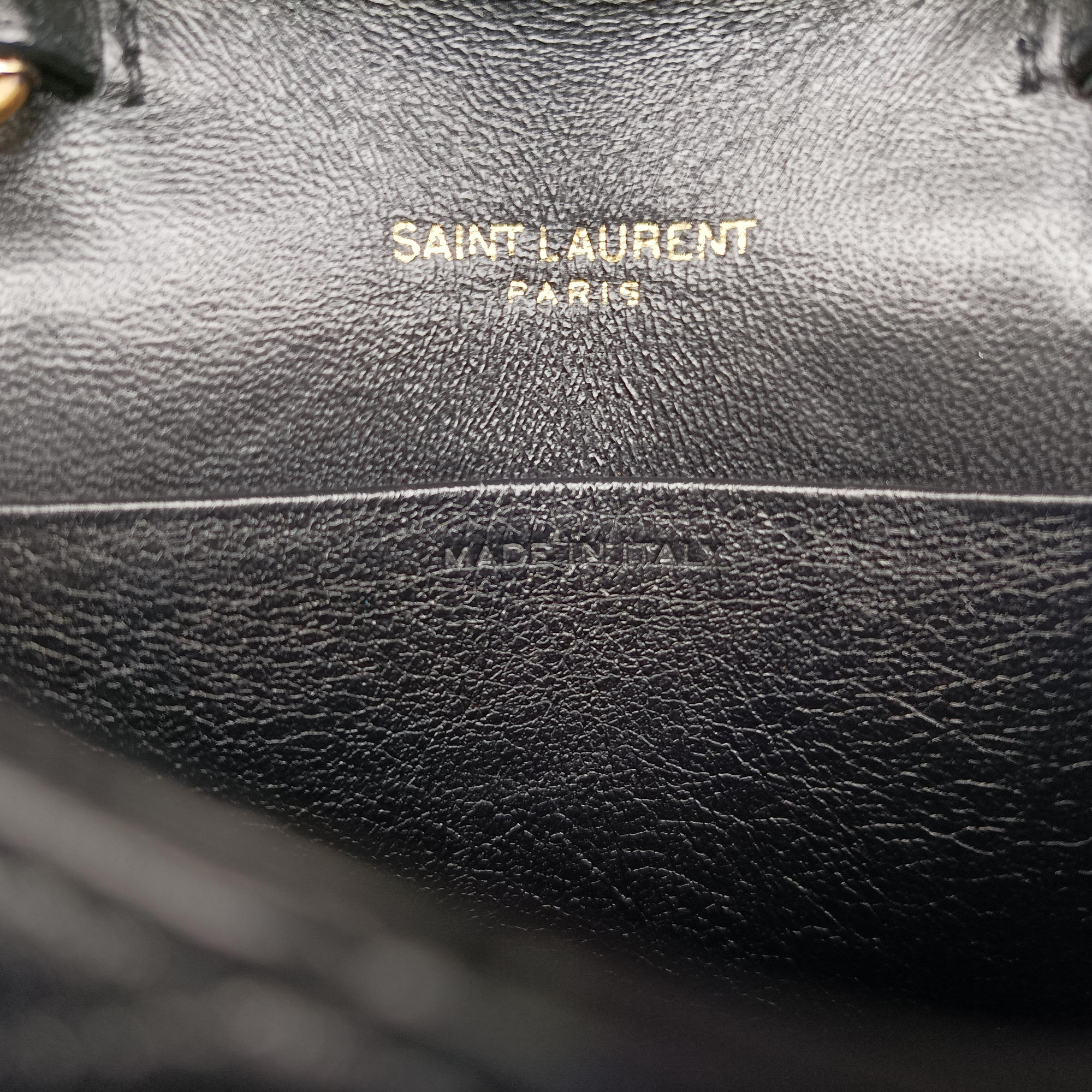 Pre-owned Yves Saint Laurent Gabby Micro Black Leather 685612 shoulderbag | stylenewstar