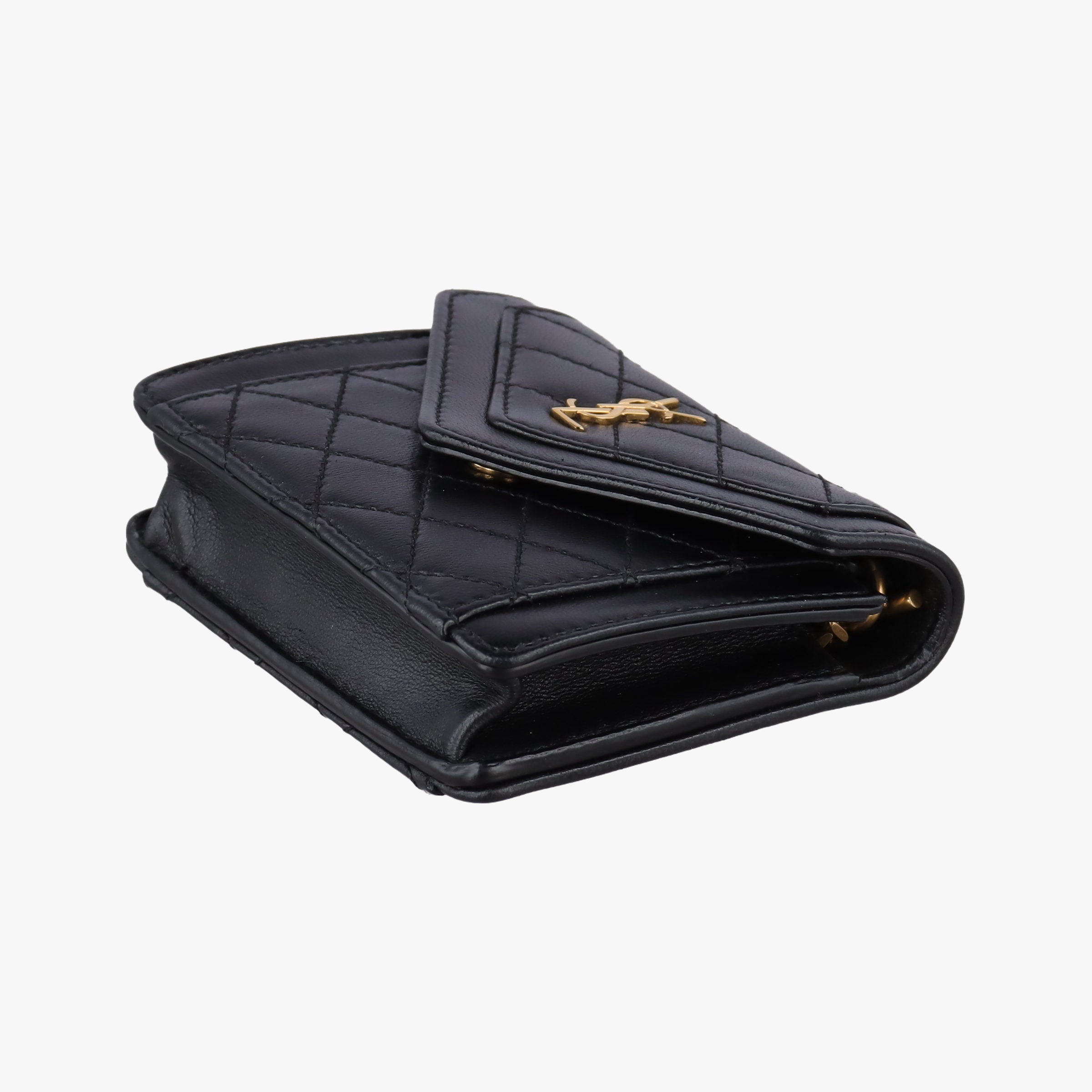 Pre-owned Yves Saint Laurent Gabby Micro Black Leather 685612 shoulderbag | stylenewstar
