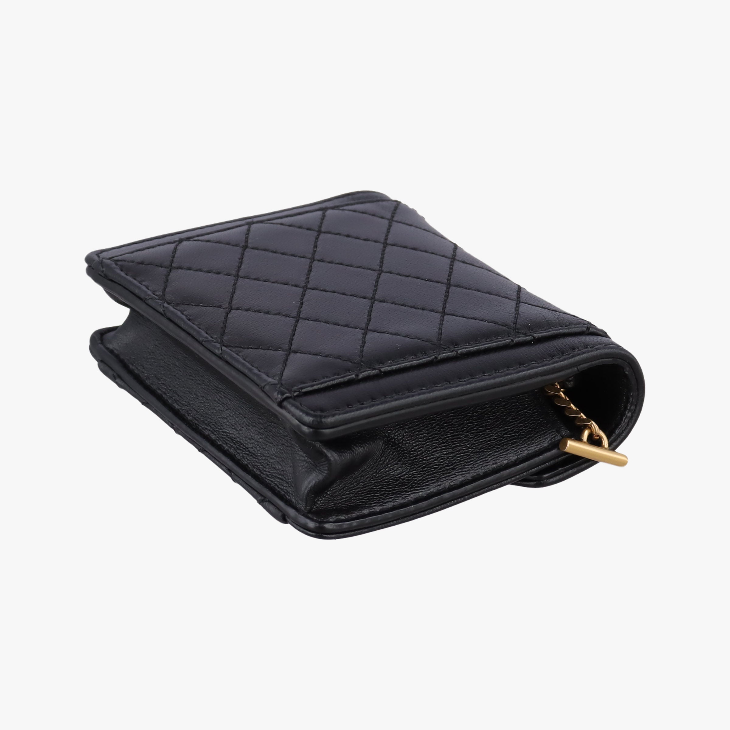 Pre-owned Yves Saint Laurent Gabby Micro Black Leather 685612 shoulderbag | stylenewstar