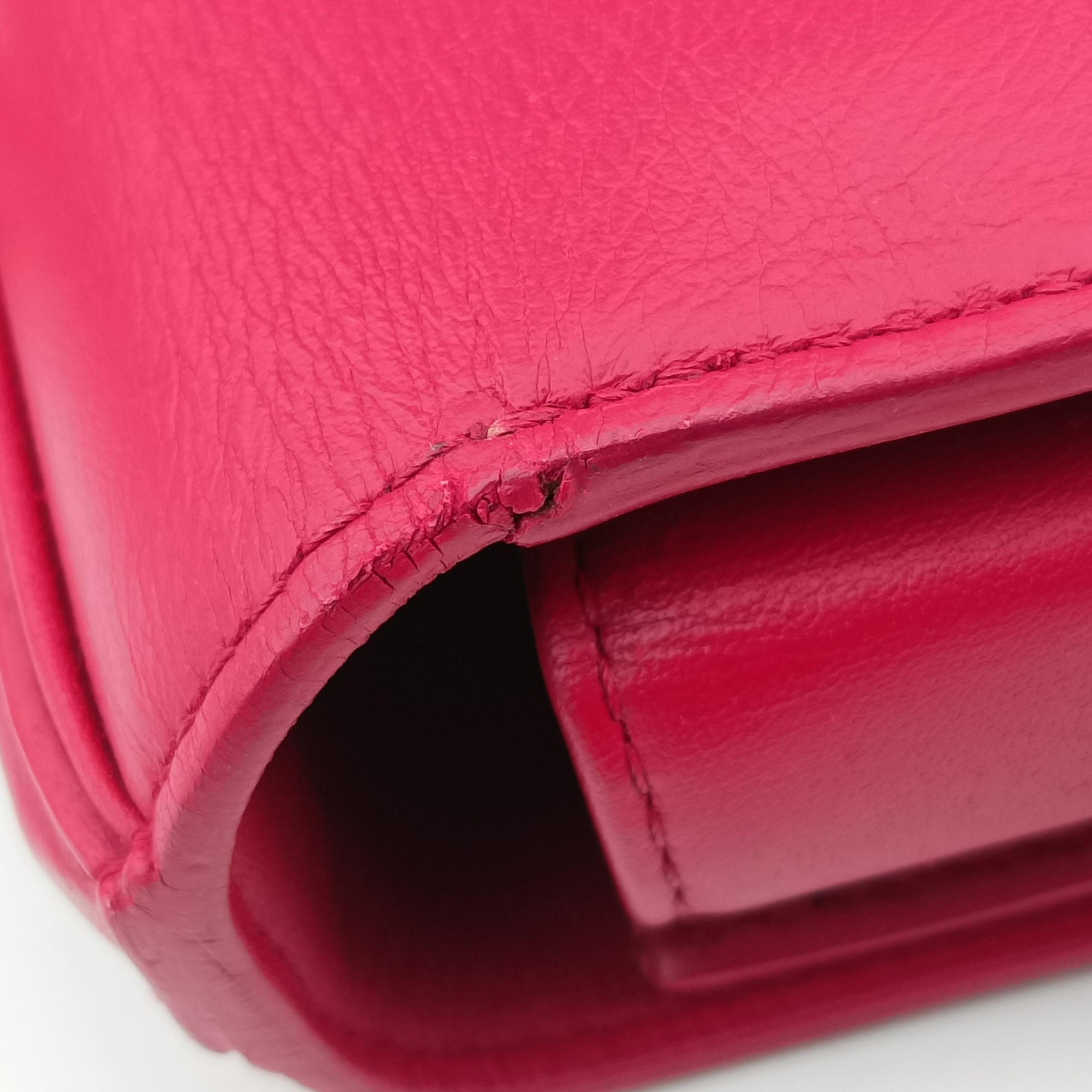 Pre-owned Delvaux Tampete Rose Leather  shoulderbag | stylenewstar