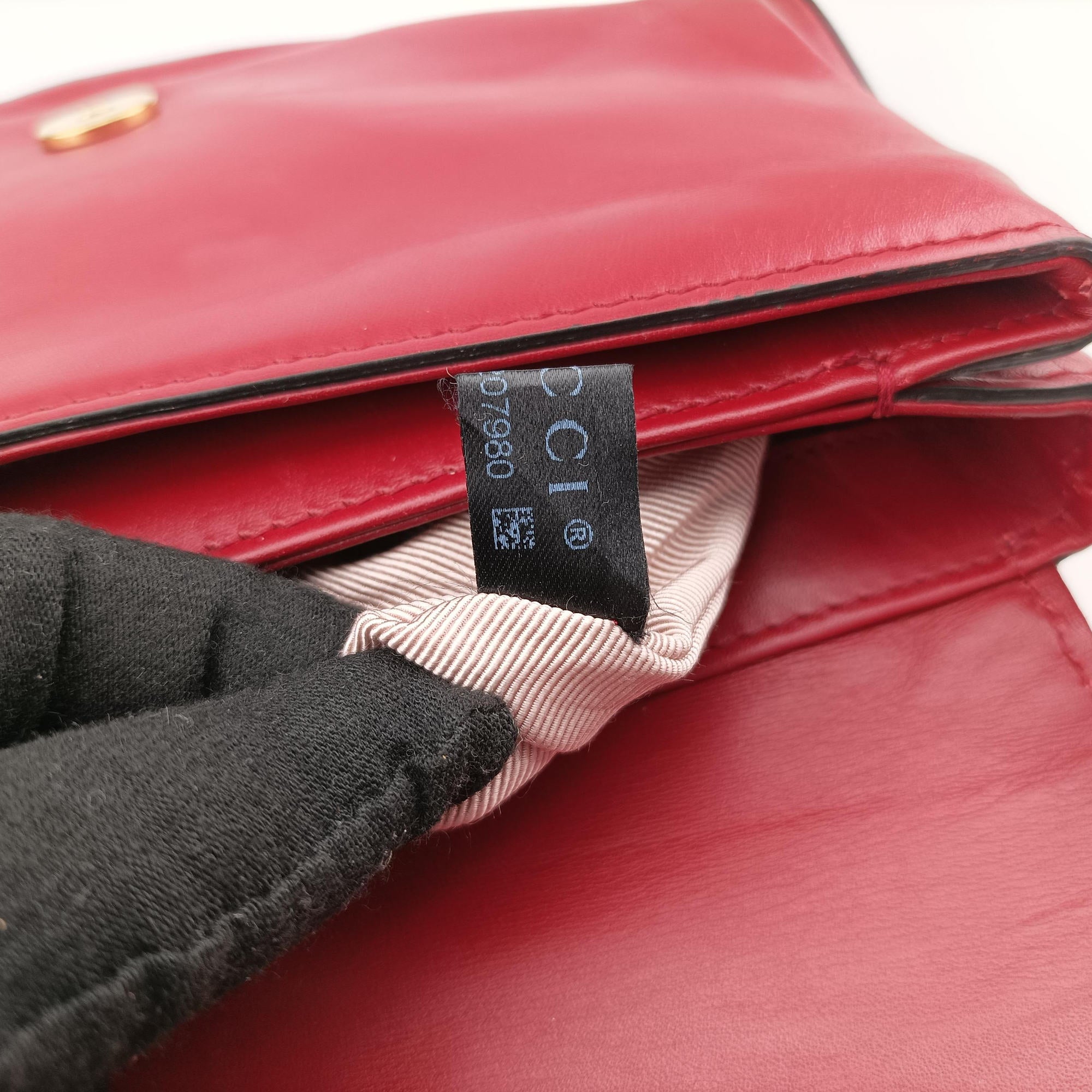 Secondhand Gucci Arli Red×Black Leather 550129 shoulderbag | stylenewstar