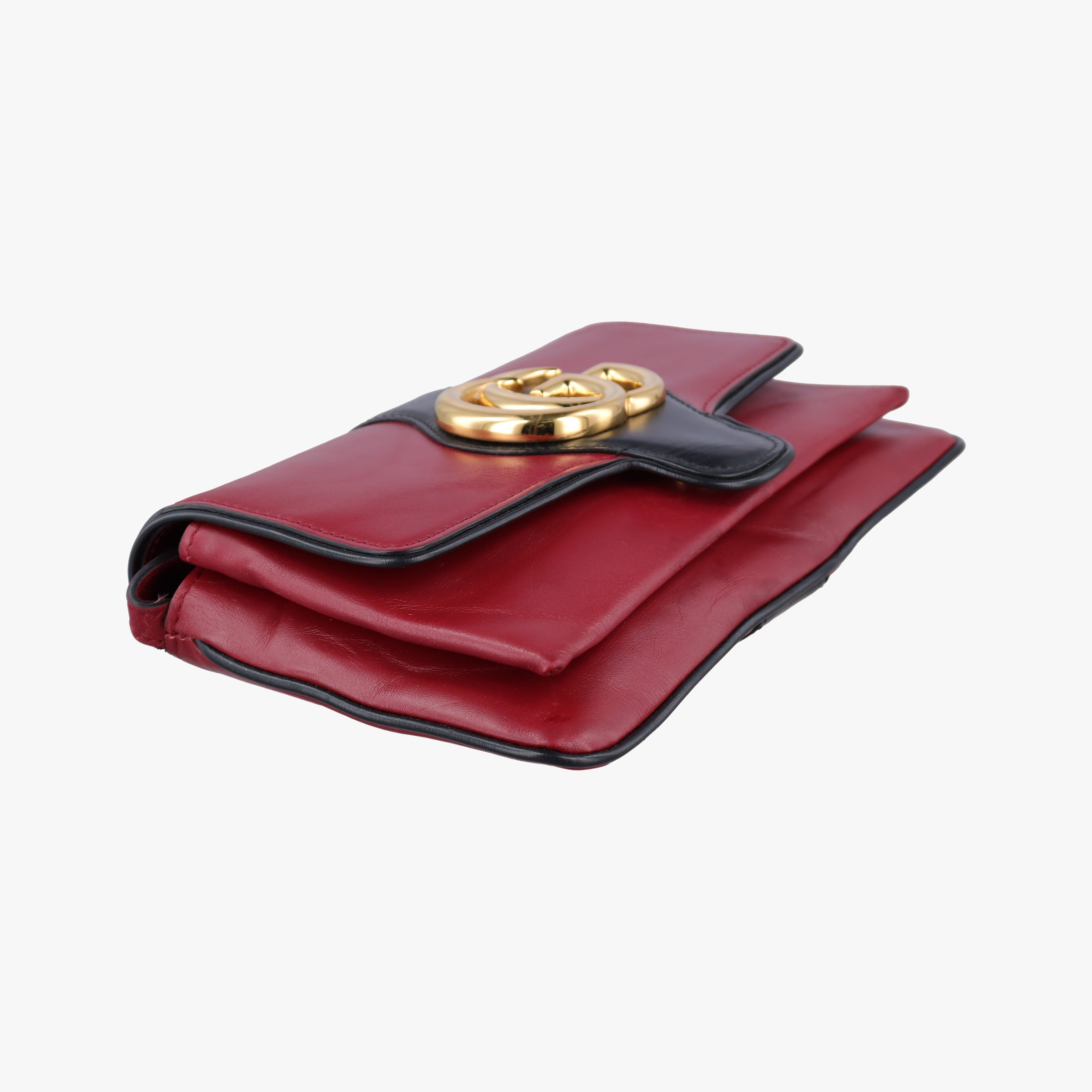 Secondhand Gucci Arli Red×Black Leather 550129 shoulderbag | stylenewstar