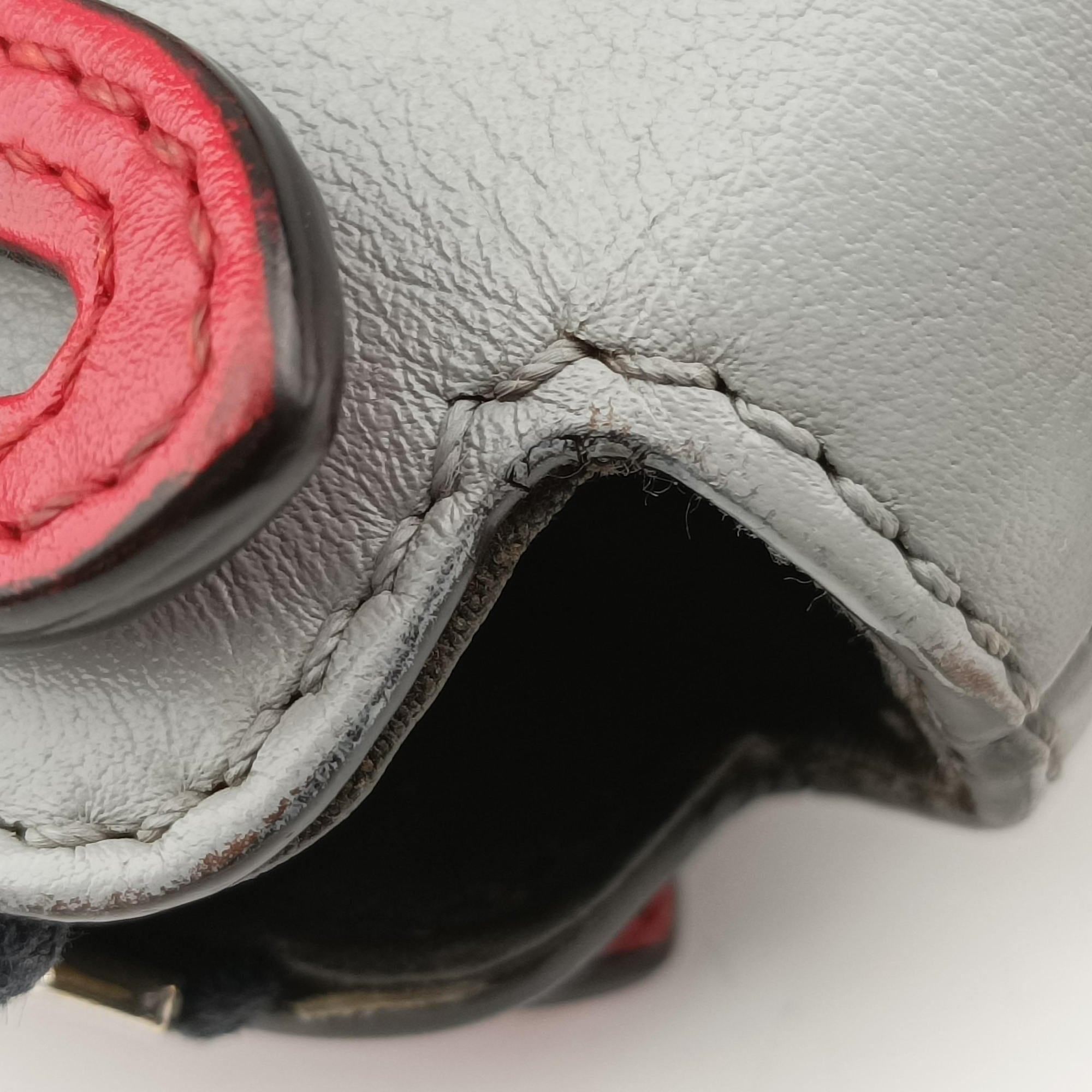 Secondhand Fendi By the Way Grey × Blue × Red leather 8BL135 shoulderbag | stylenewstar