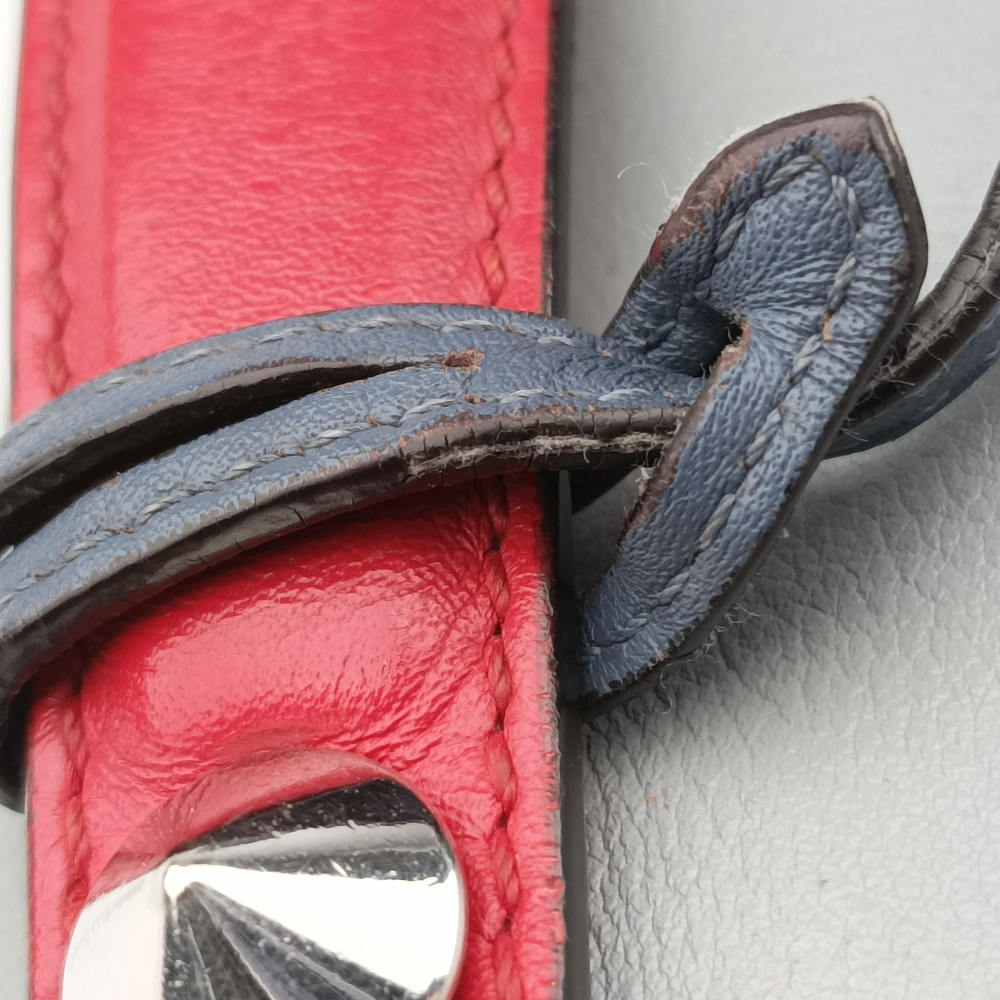 Secondhand Fendi By the Way Grey × Blue × Red leather 8BL135 shoulderbag | stylenewstar