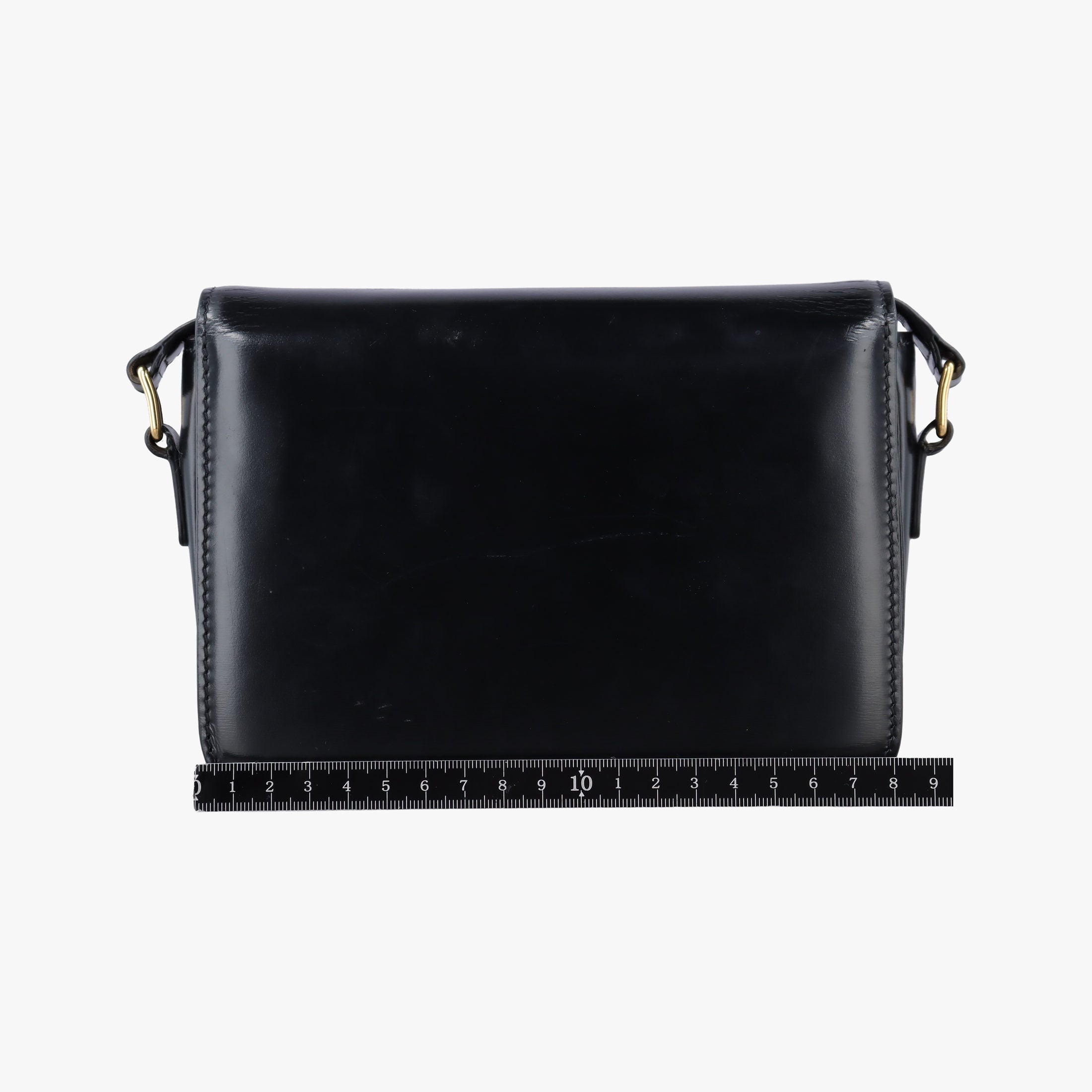 Pre-owned Celine Teen Triomphe Black Leather  shoulderbag | stylenewstar