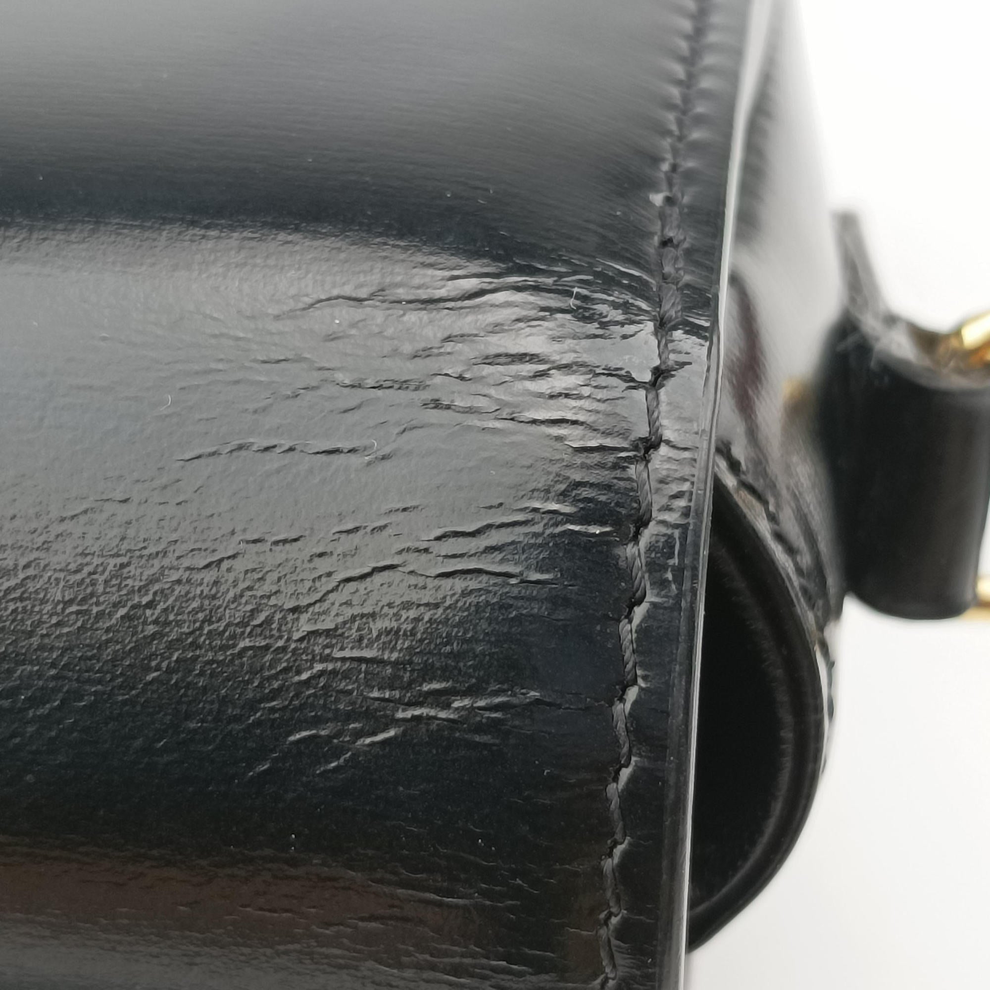 Pre-owned Celine Teen Triomphe Black Leather  shoulderbag | stylenewstar
