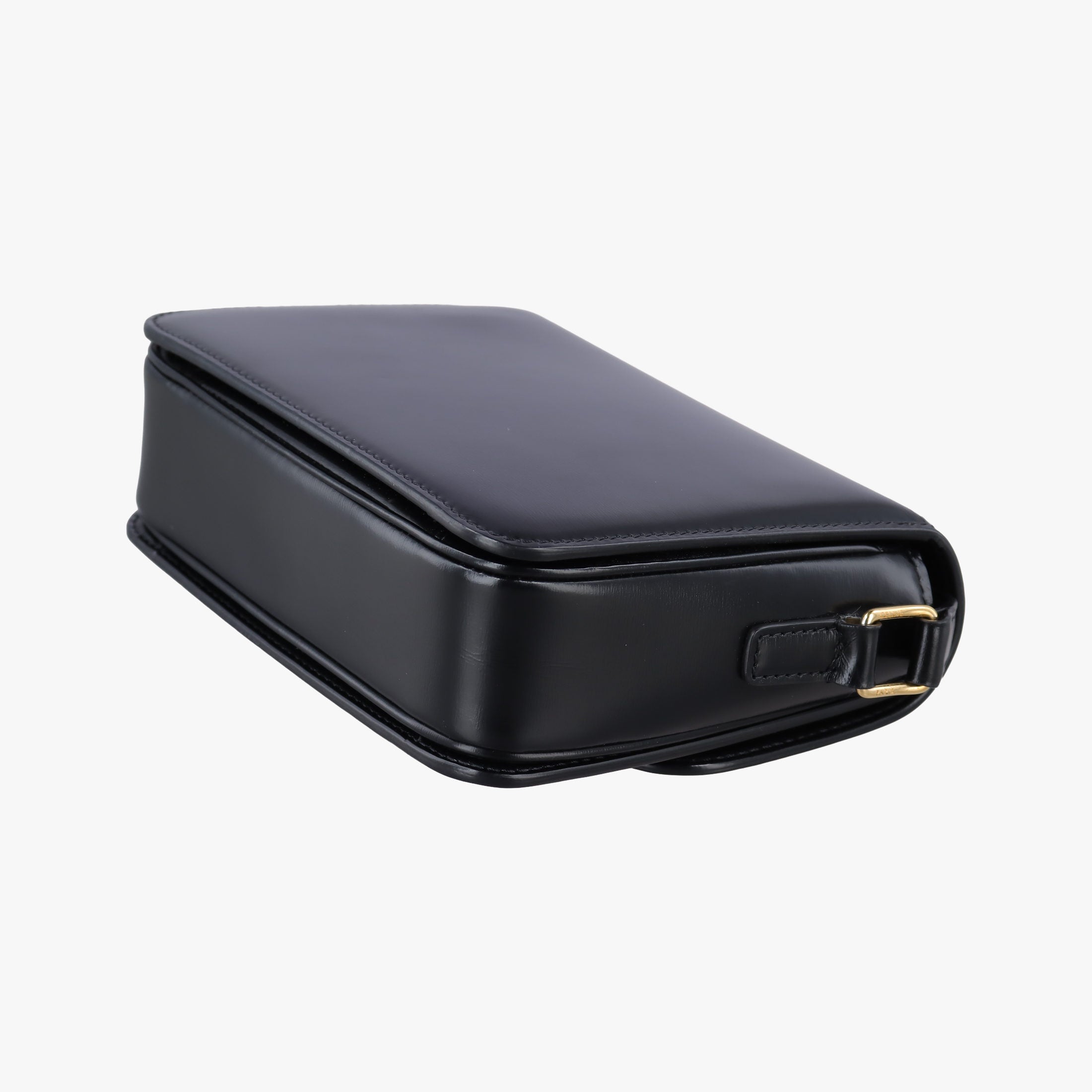 Pre-owned Celine Teen Triomphe Black Leather  shoulderbag | stylenewstar