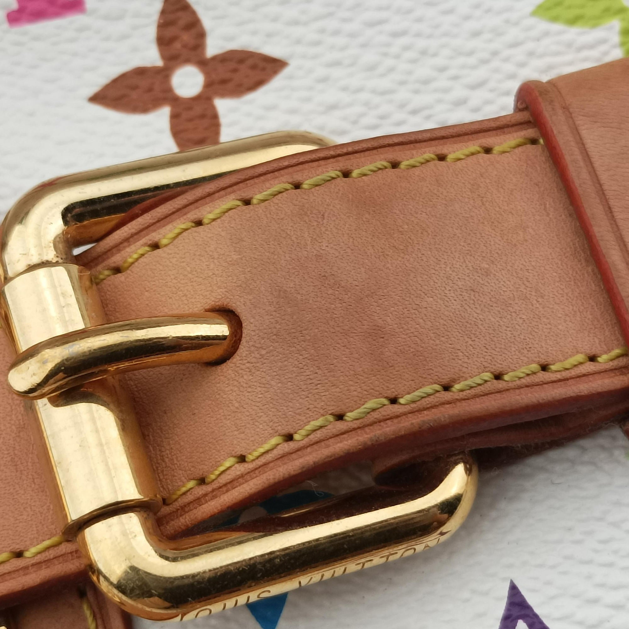 Pre-owned Louis Vuitton CLAUDIA white Monogram Multicolor M40193 handbag | stylenewstar