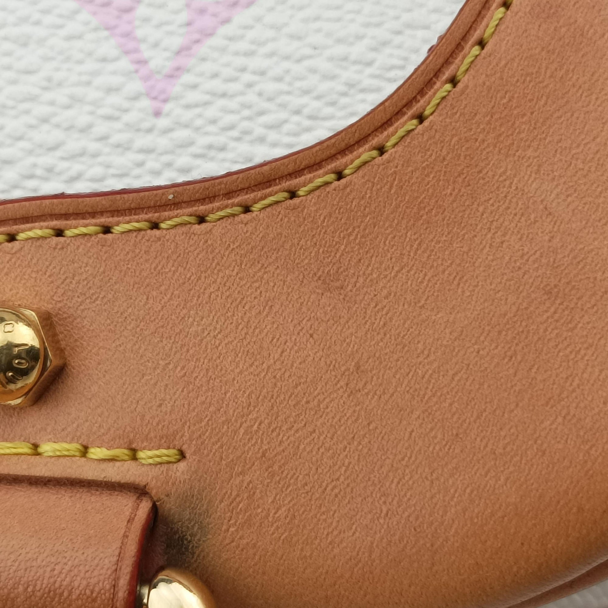 Pre-owned Louis Vuitton CLAUDIA white Monogram Multicolor M40193 handbag | stylenewstar