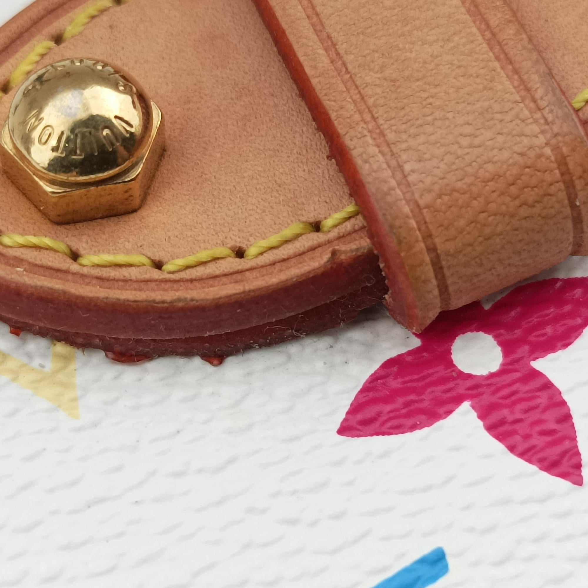 Pre-owned Louis Vuitton CLAUDIA white Monogram Multicolor M40193 handbag | stylenewstar