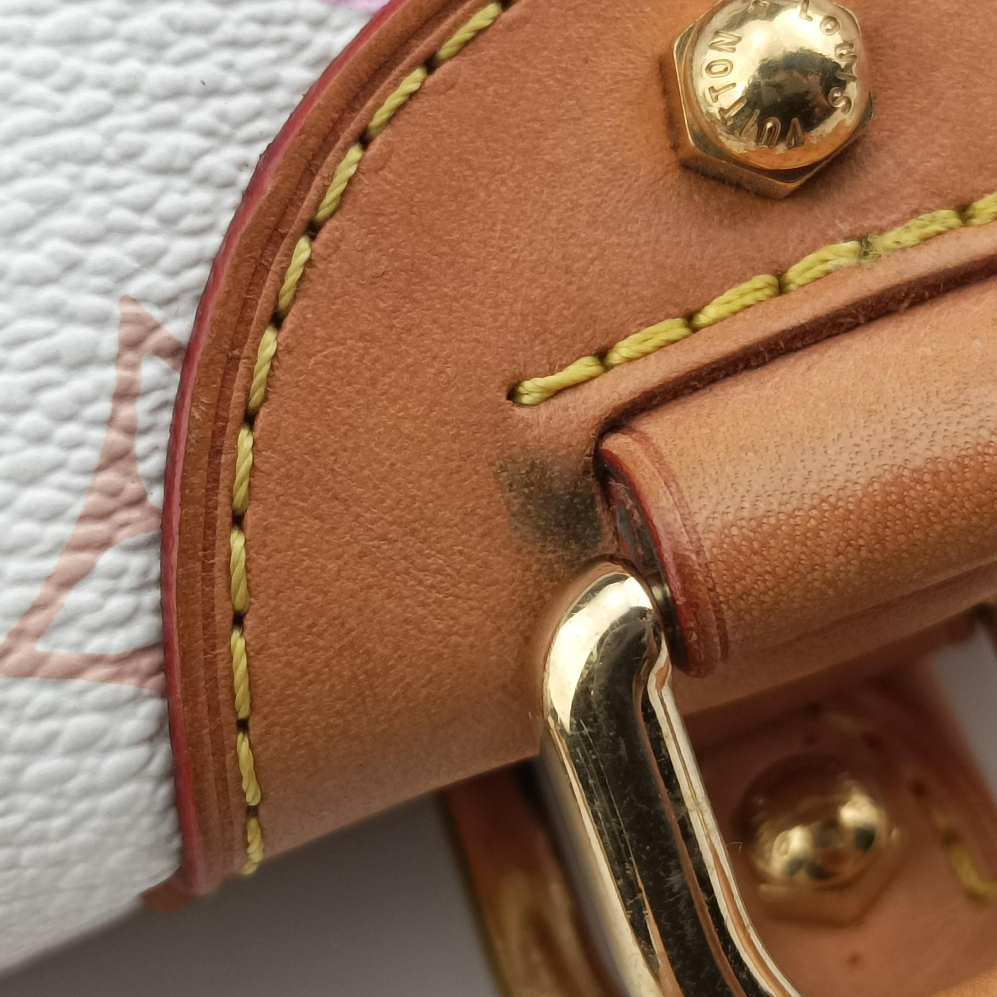 Pre-owned Louis Vuitton CLAUDIA white Monogram Multicolor M40193 handbag | stylenewstar