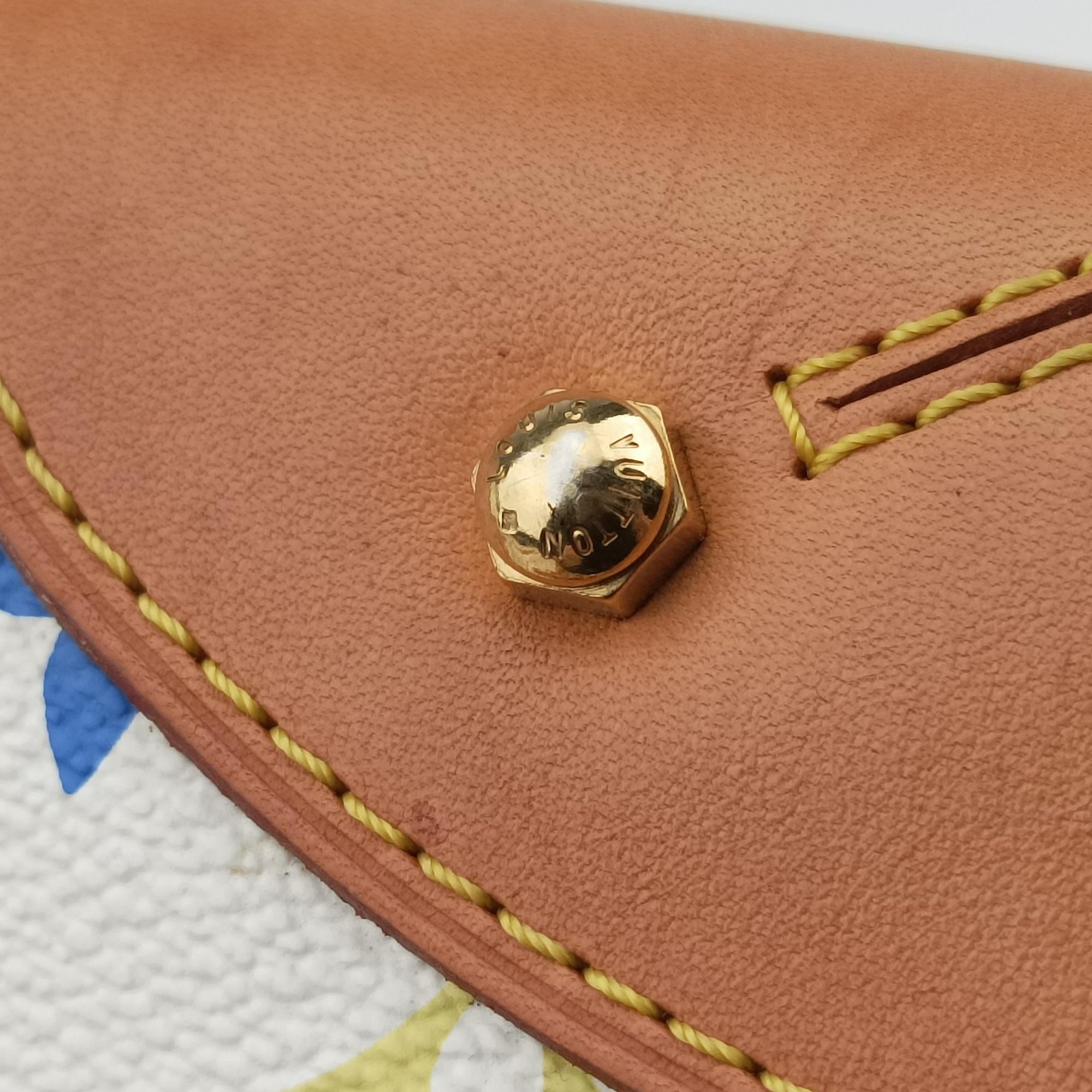 Pre-owned Louis Vuitton CLAUDIA white Monogram Multicolor M40193 handbag | stylenewstar