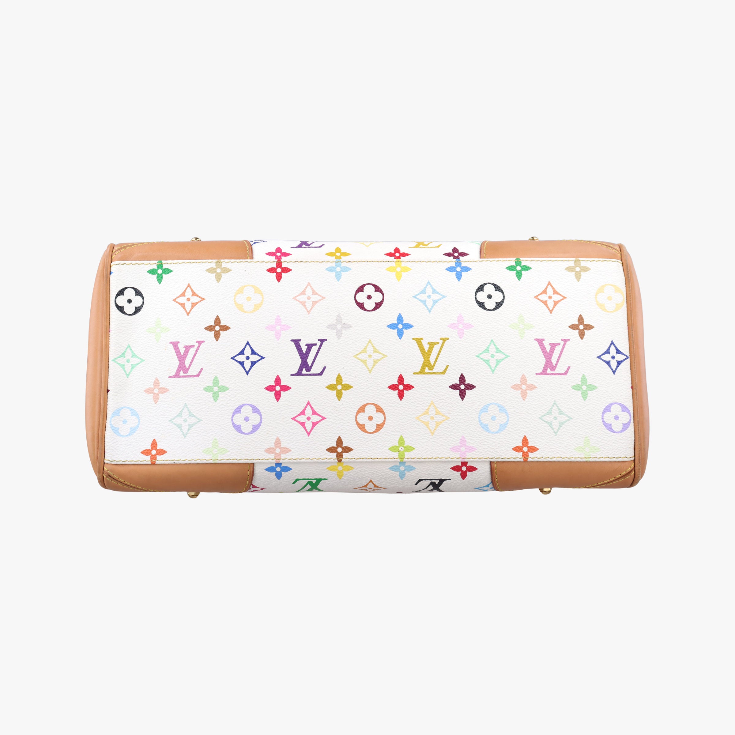 Pre-owned Louis Vuitton CLAUDIA white Monogram Multicolor M40193 handbag | stylenewstar