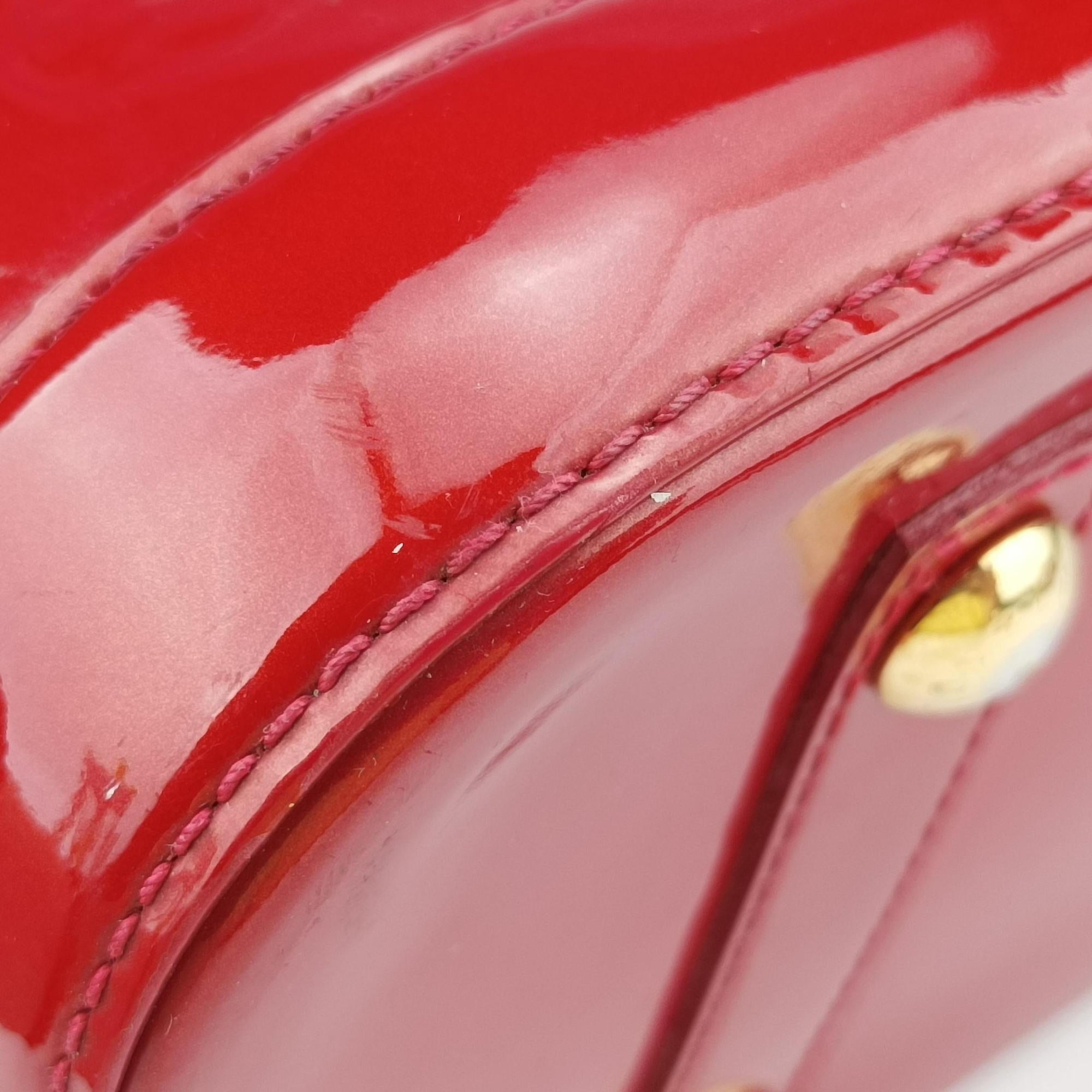 Pre-owned Louis Vuitton Alma PM pomme d'amour Vernis M90096 handbag | stylenewstar