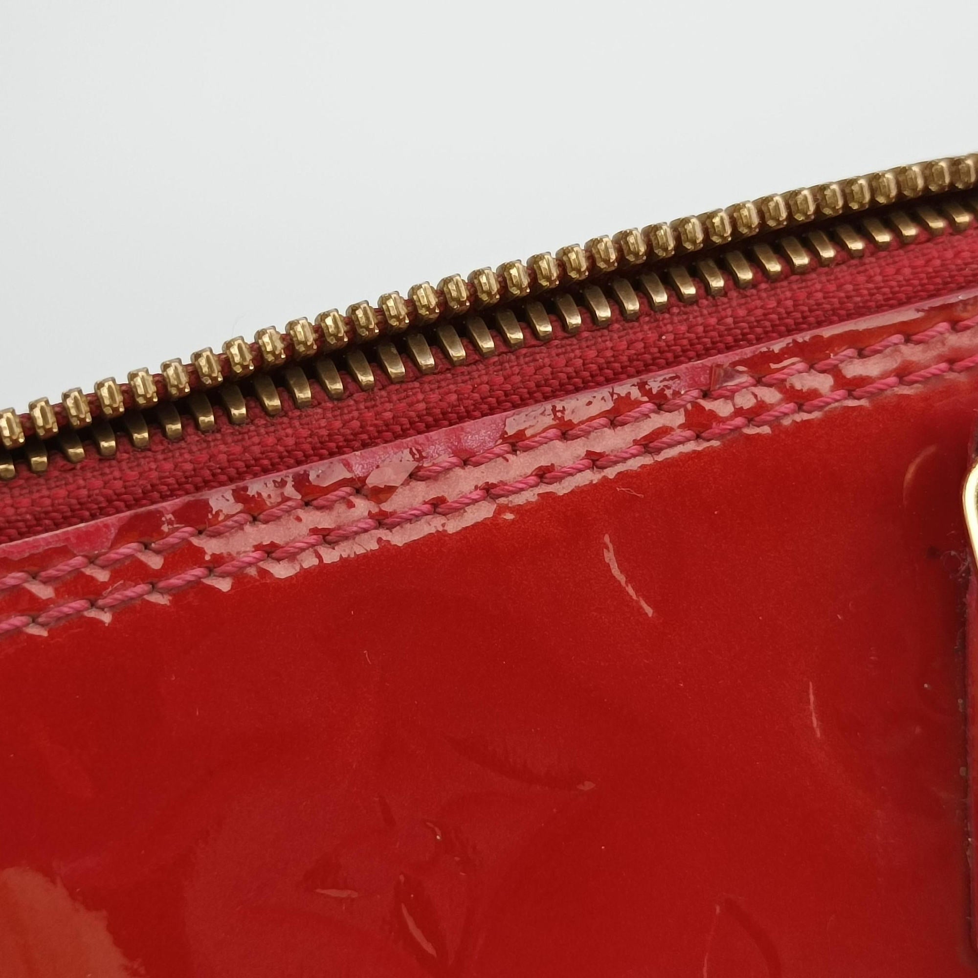 Pre-owned Louis Vuitton Alma PM pomme d'amour Vernis M90096 handbag | stylenewstar