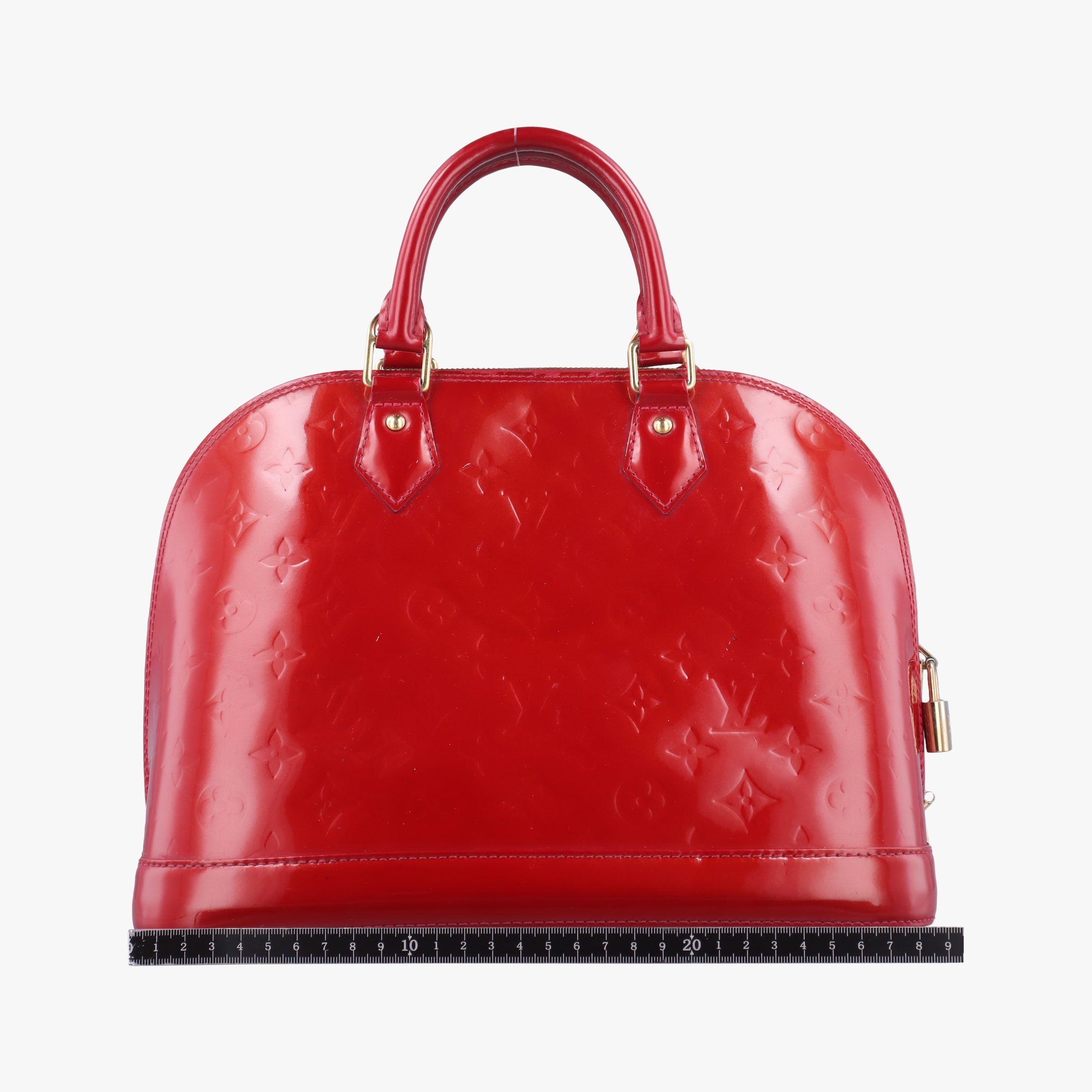 Pre-owned Louis Vuitton Alma PM pomme d'amour Vernis M90096 handbag | stylenewstar