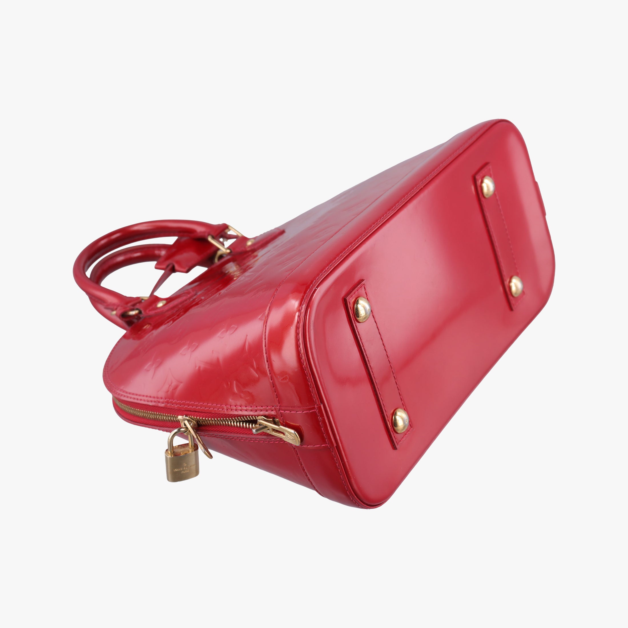 Pre-owned Louis Vuitton Alma PM pomme d'amour Vernis M90096 handbag | stylenewstar