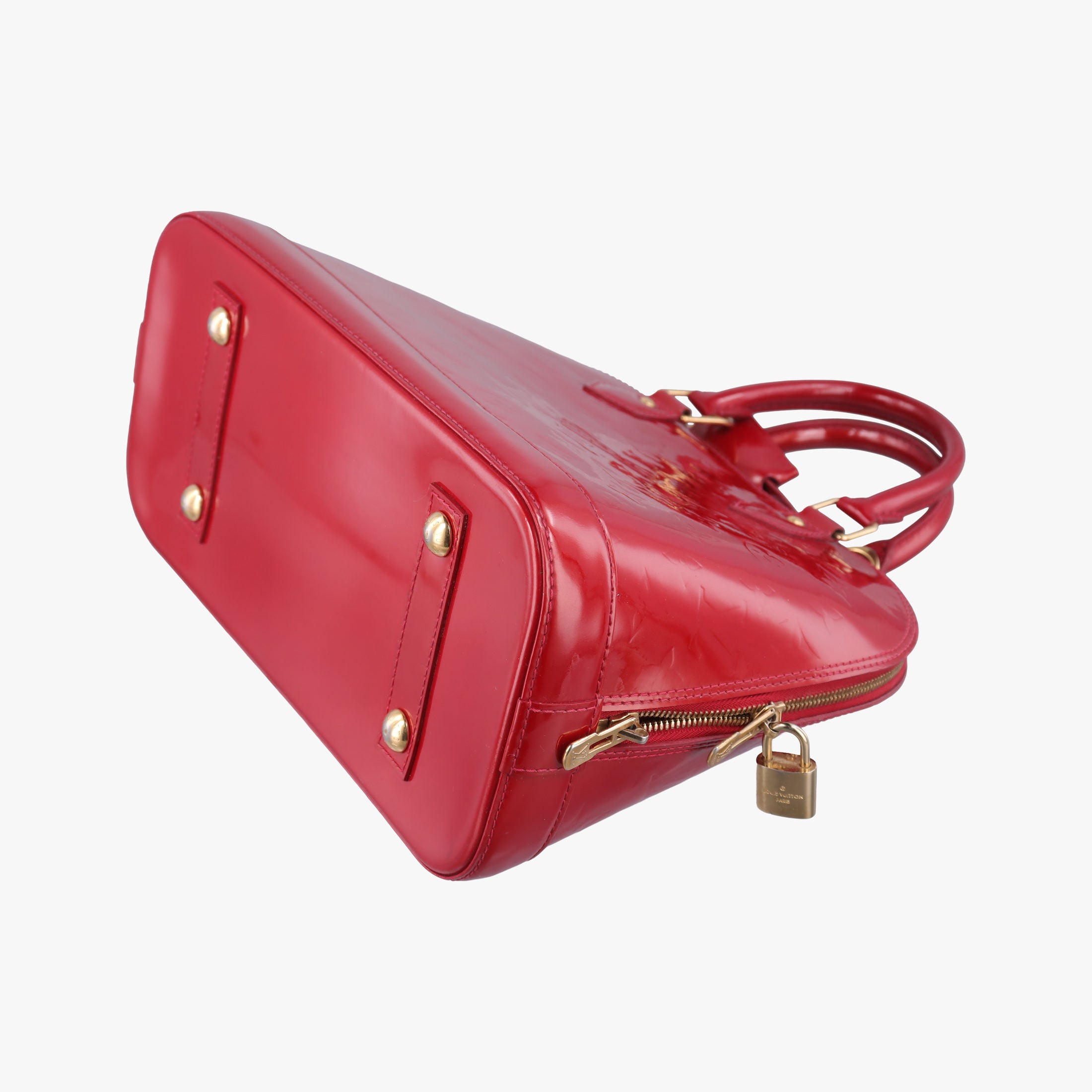 Pre-owned Louis Vuitton Alma PM pomme d'amour Vernis M90096 handbag | stylenewstar