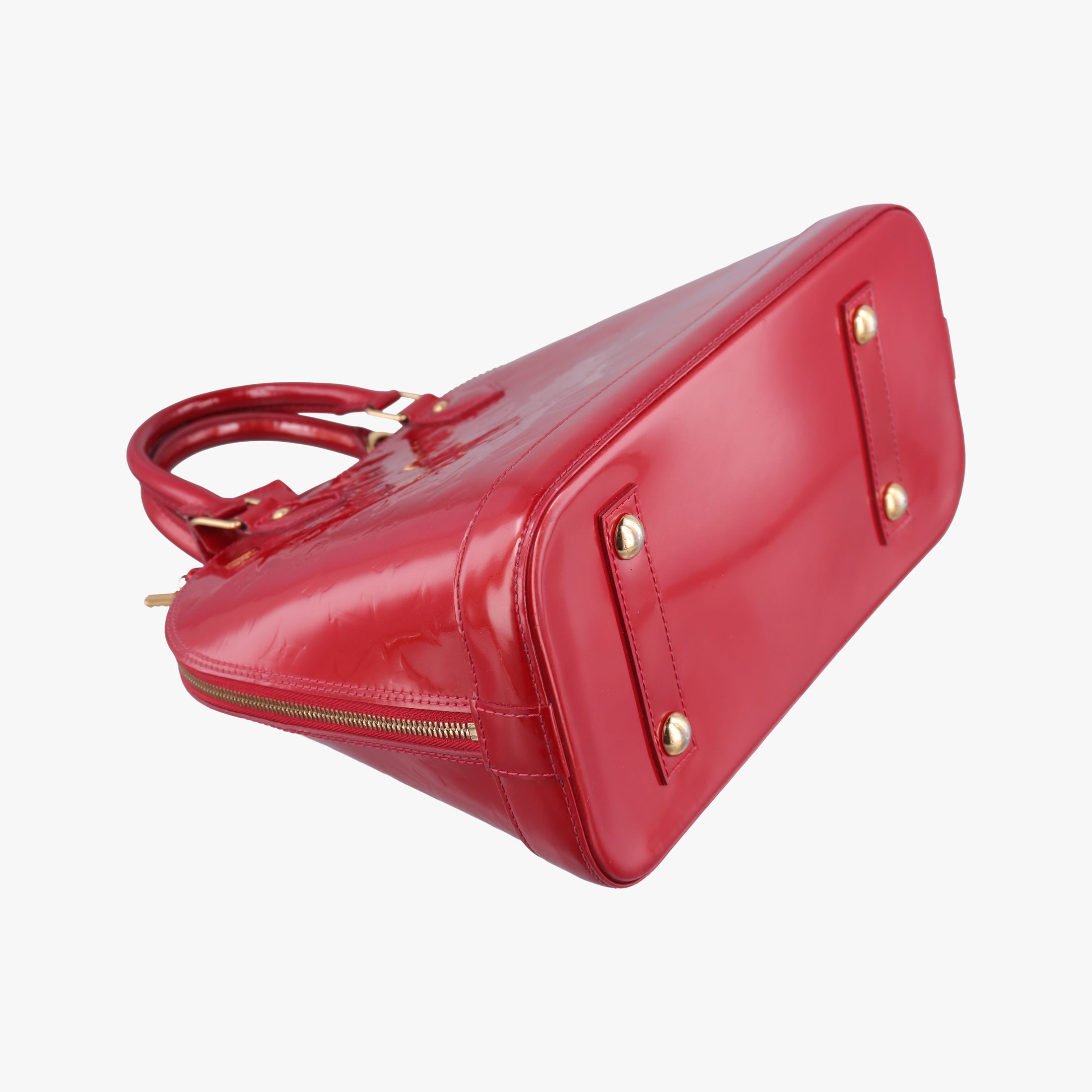 Pre-owned Louis Vuitton Alma PM pomme d'amour Vernis M90096 handbag | stylenewstar
