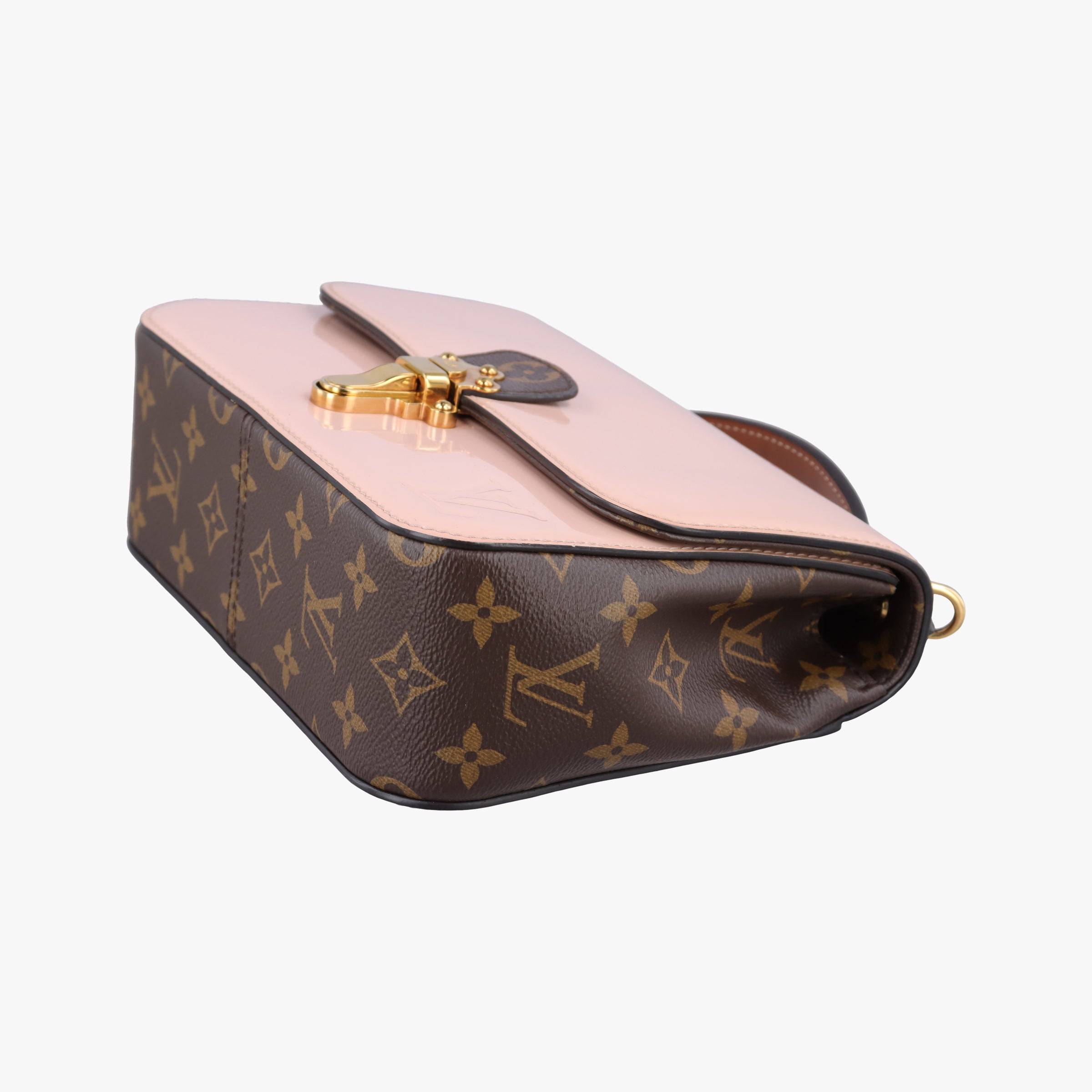 Pre-owned Louis Vuitton Cherry Wood BB Rose Ballerine PVC coated canvas×Vernis M51952 shoulderbag | stylenewstar