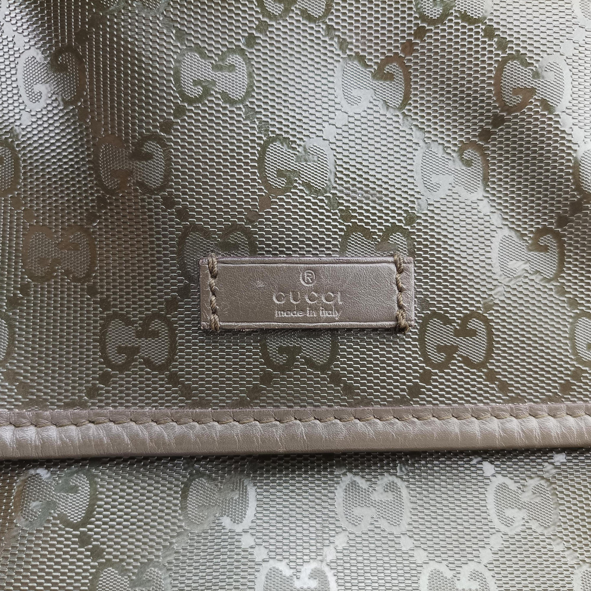 Pre-owned Gucci GG Plus Messenger Green PVC coated canvas 201732 shoulderbag | stylenewstar
