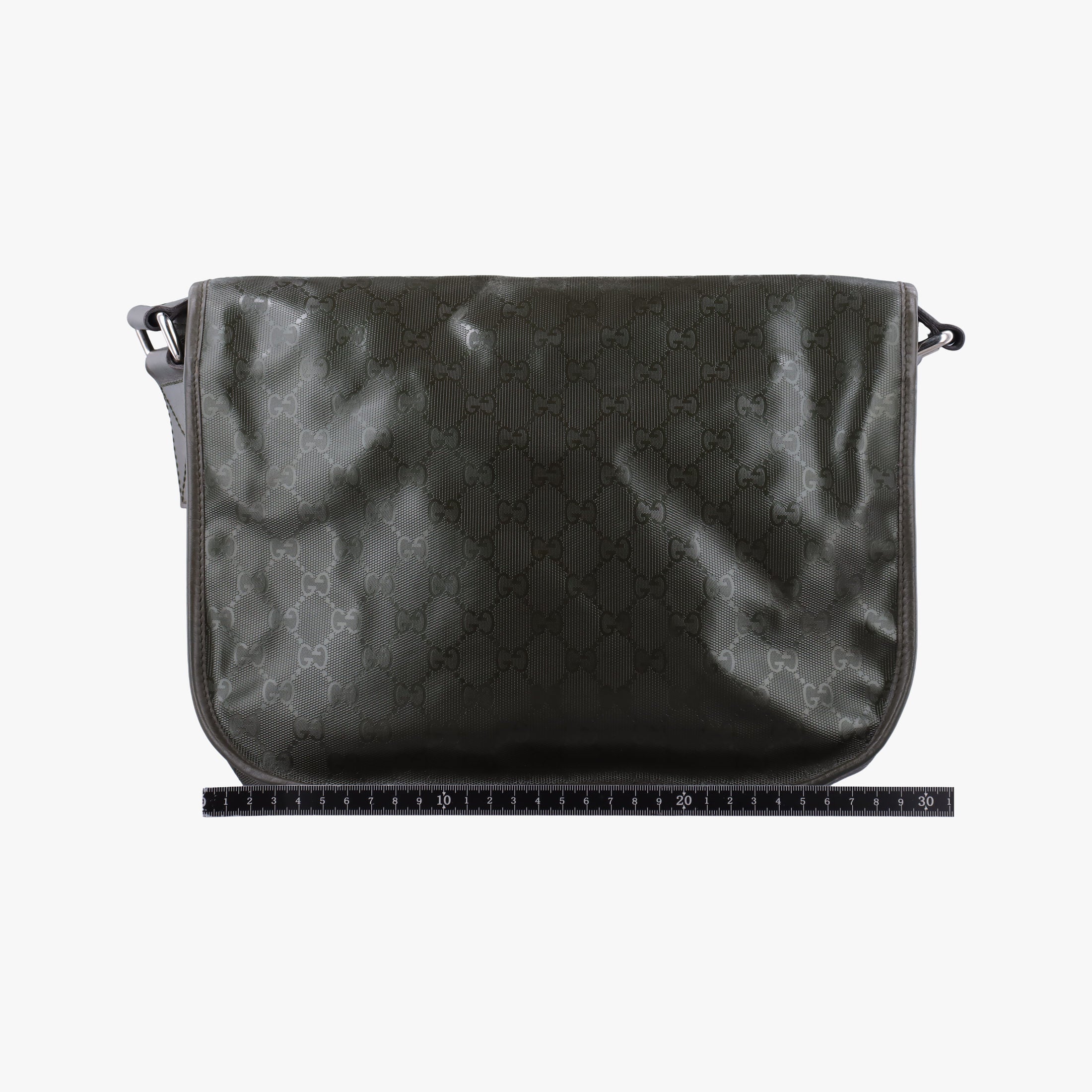 Pre-owned Gucci GG Plus Messenger Green PVC coated canvas 201732 shoulderbag | stylenewstar