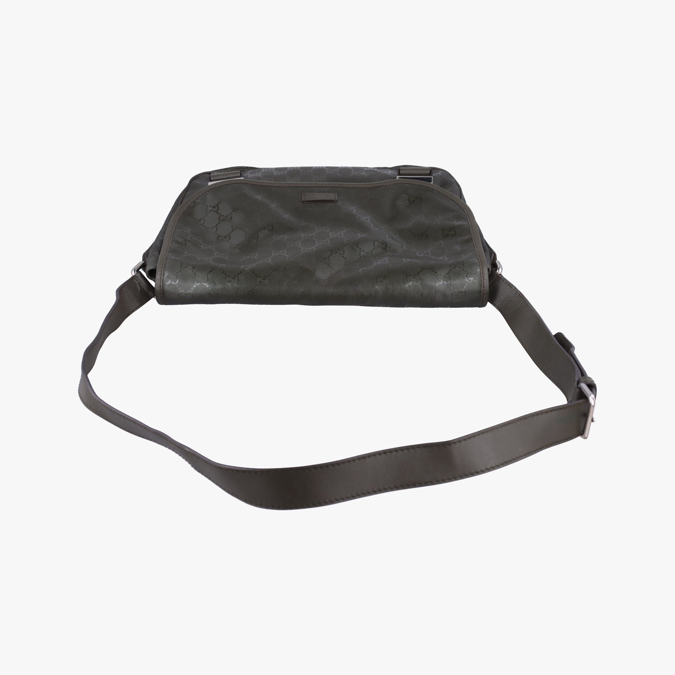 Pre-owned Gucci GG Plus Messenger Green PVC coated canvas 201732 shoulderbag | stylenewstar