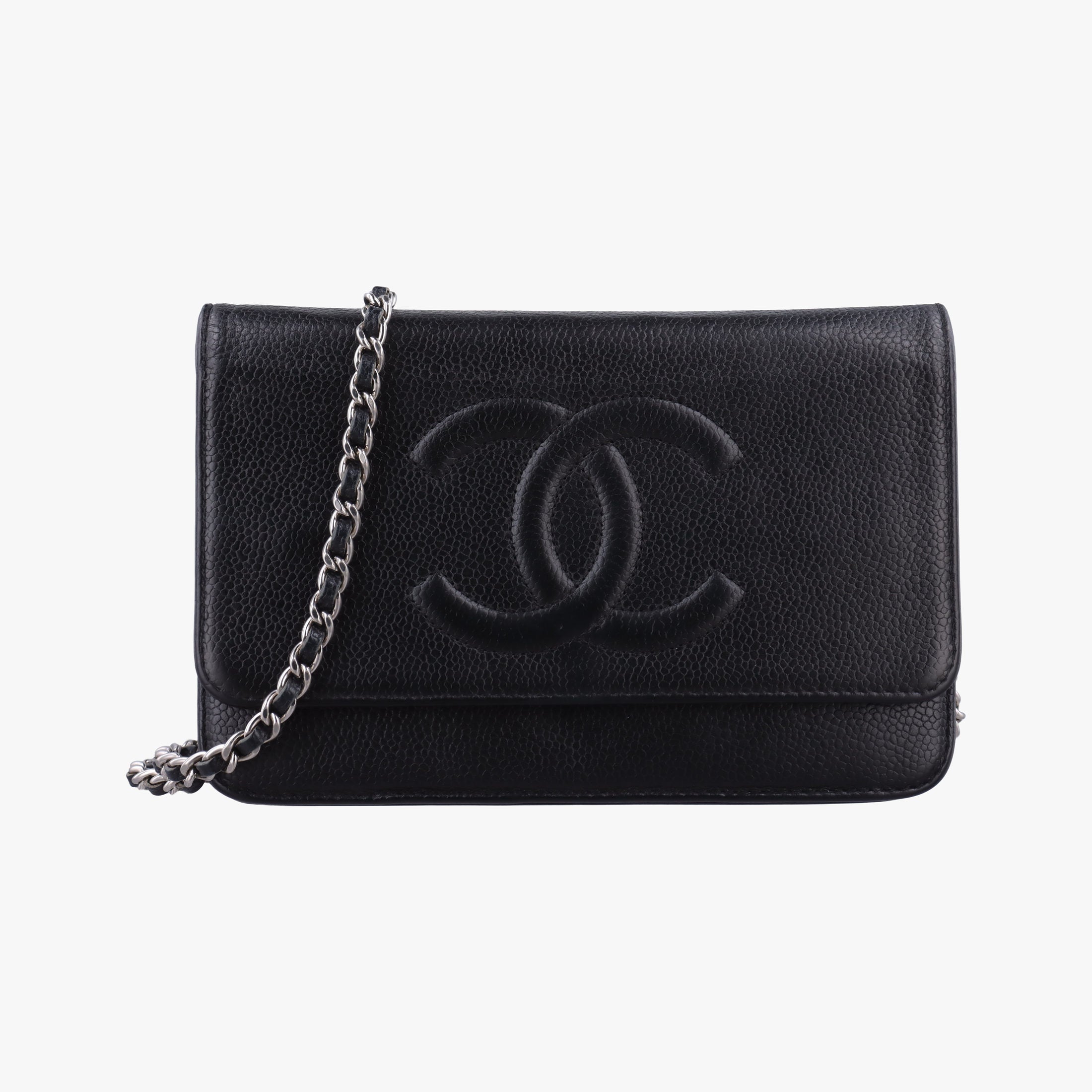 Pre-owned Chanel Coco Mark Matrasse Timeless Black Leather A48654 shoulderbag | stylenewstar