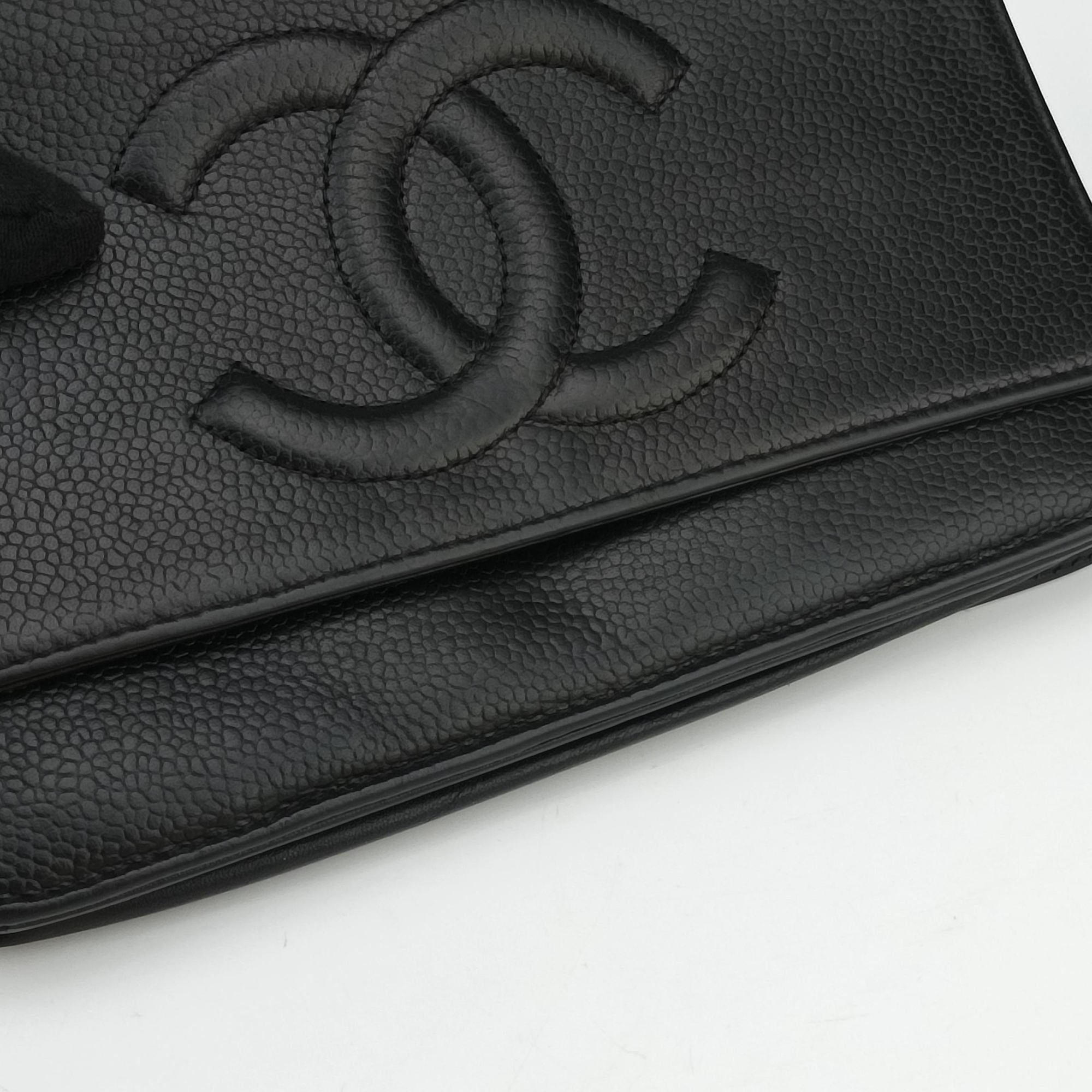 Pre-owned Chanel Coco Mark Matrasse Timeless Black Leather A48654 shoulderbag | stylenewstar