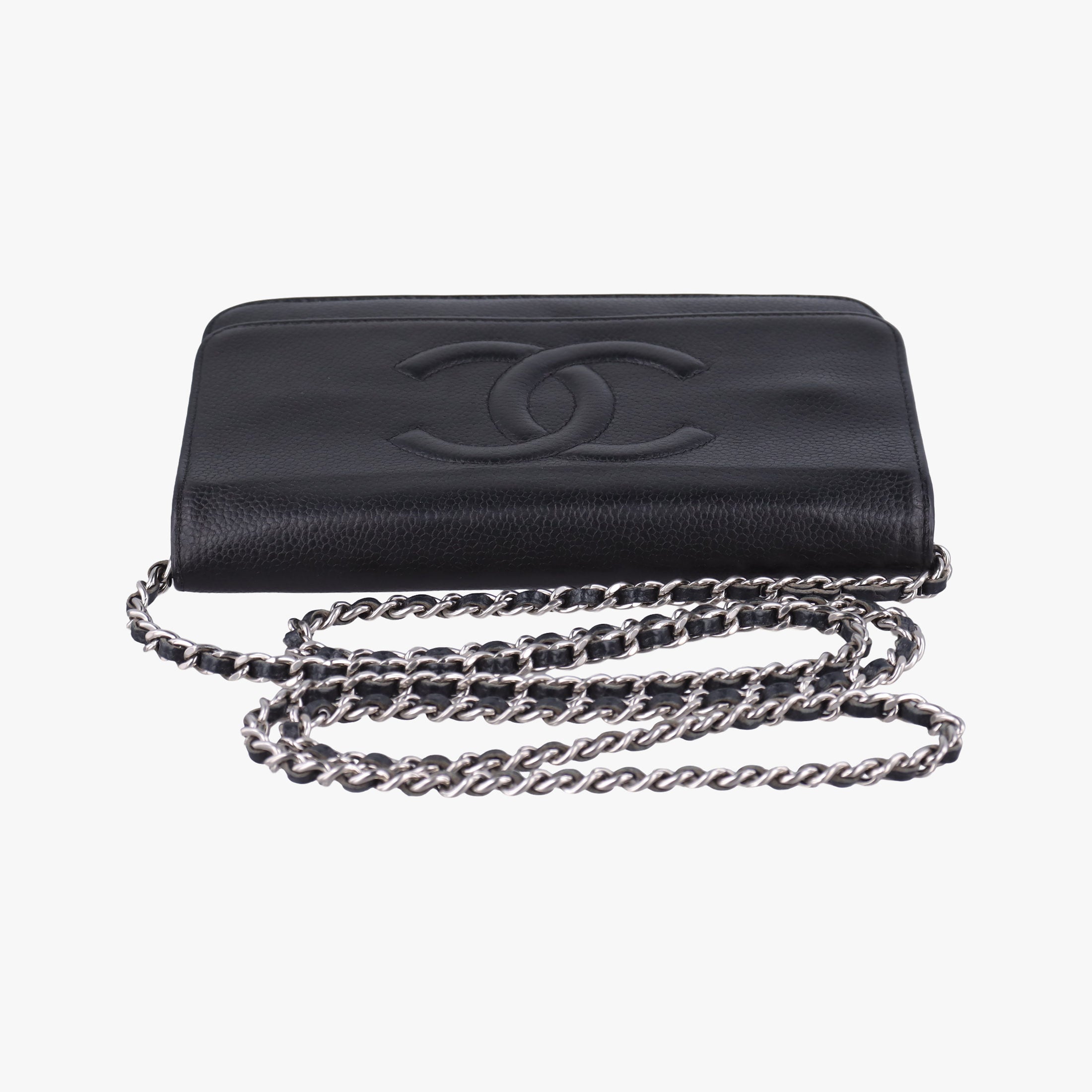 Pre-owned Chanel Coco Mark Matrasse Timeless Black Leather A48654 shoulderbag | stylenewstar