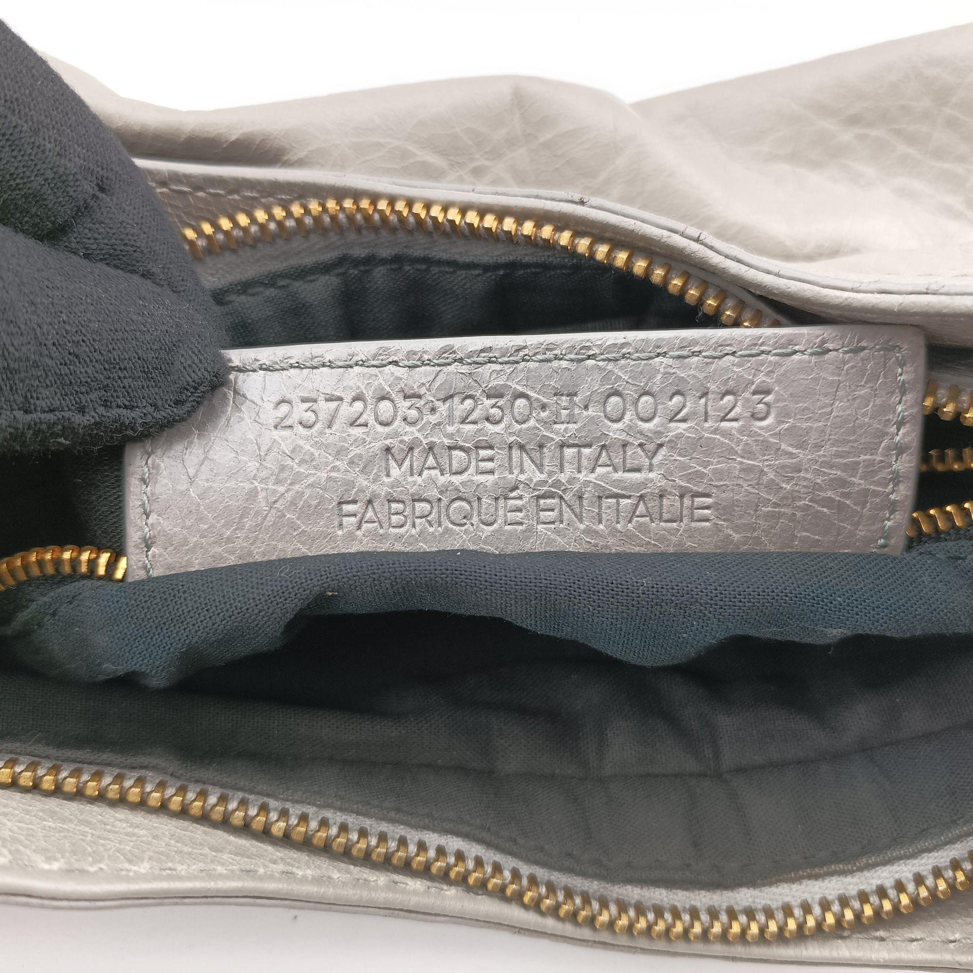 Pre-owned Balenciaga Motocross Giant Classic Hip Grey lambskin  shoulderbag | stylenewstar