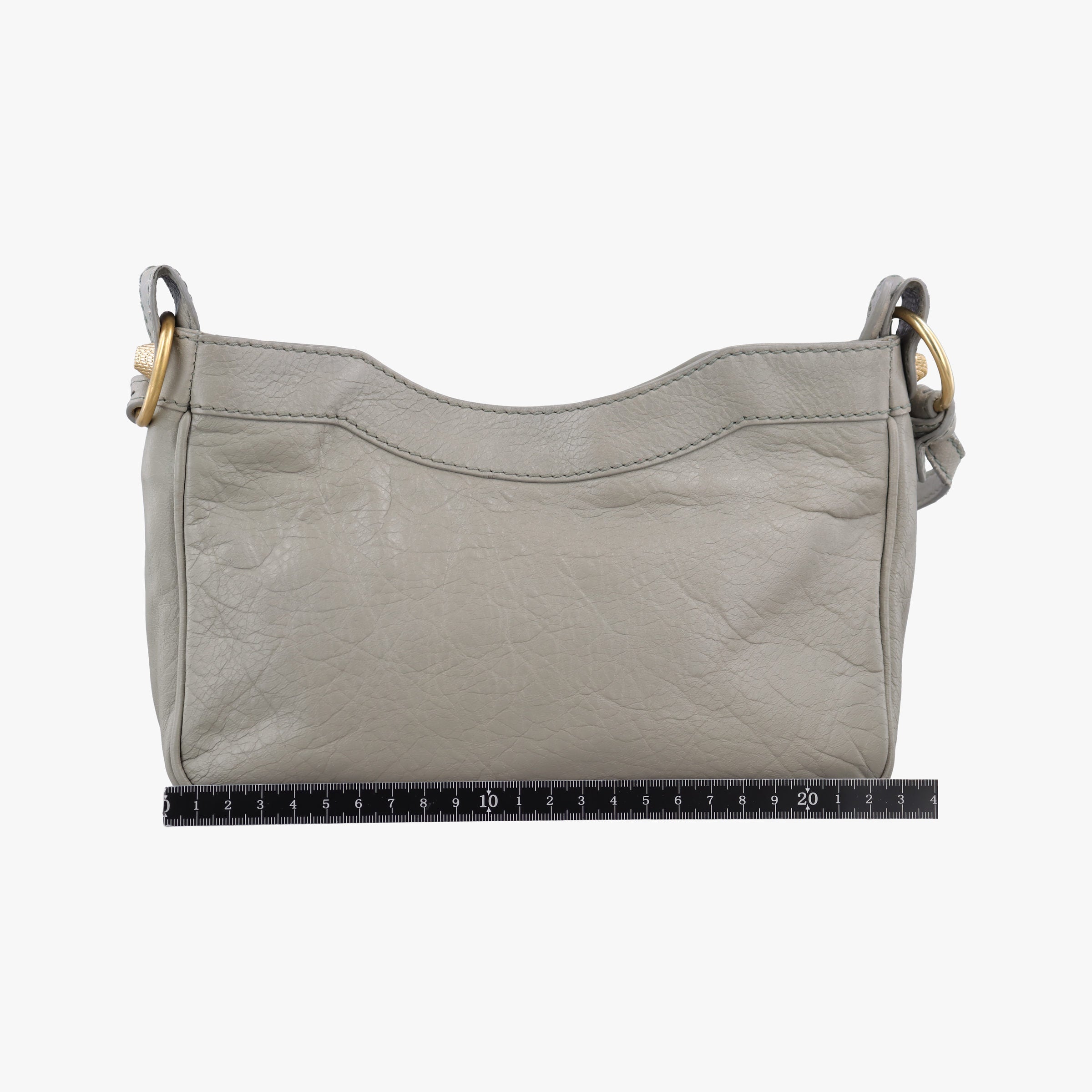 Pre-owned Balenciaga Motocross Giant Classic Hip Grey lambskin  shoulderbag | stylenewstar