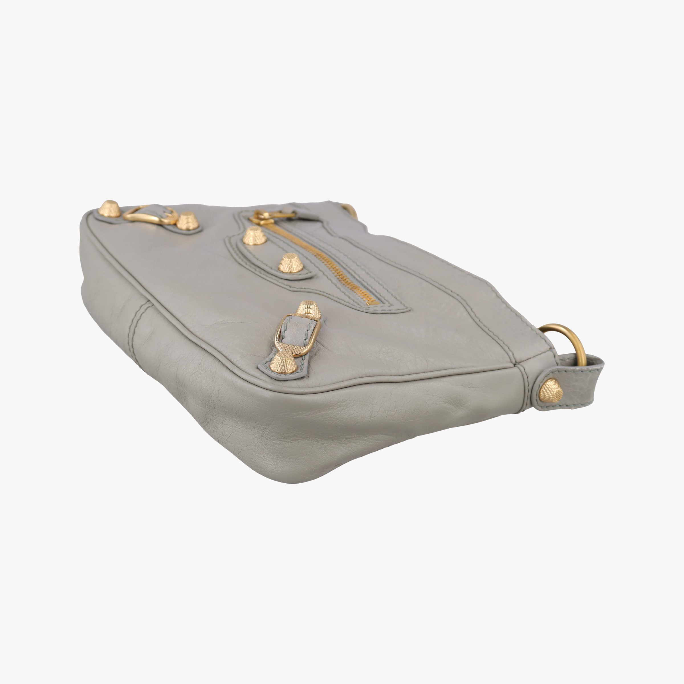 Pre-owned Balenciaga Motocross Giant Classic Hip Grey lambskin  shoulderbag | stylenewstar