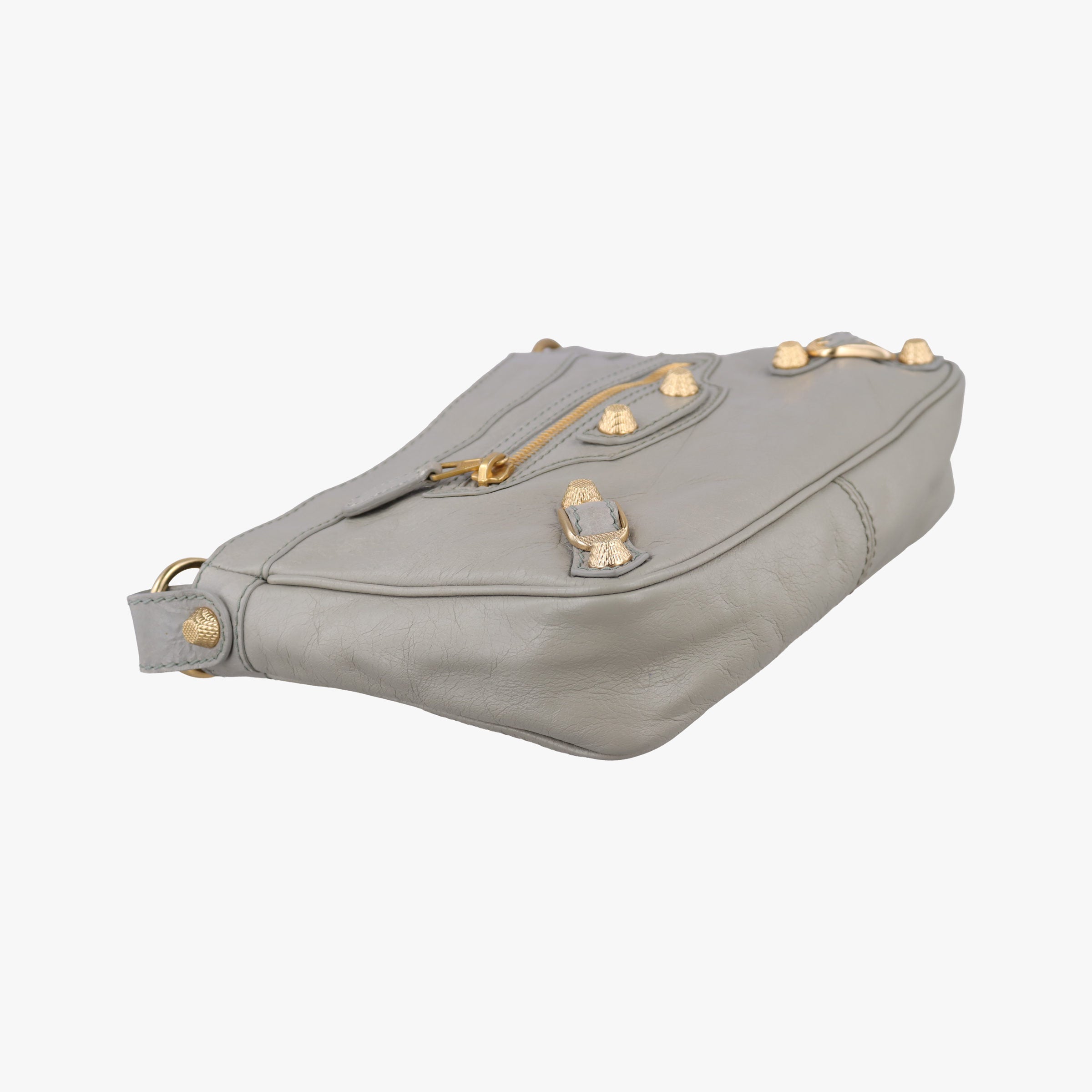 Pre-owned Balenciaga Motocross Giant Classic Hip Grey lambskin  shoulderbag | stylenewstar