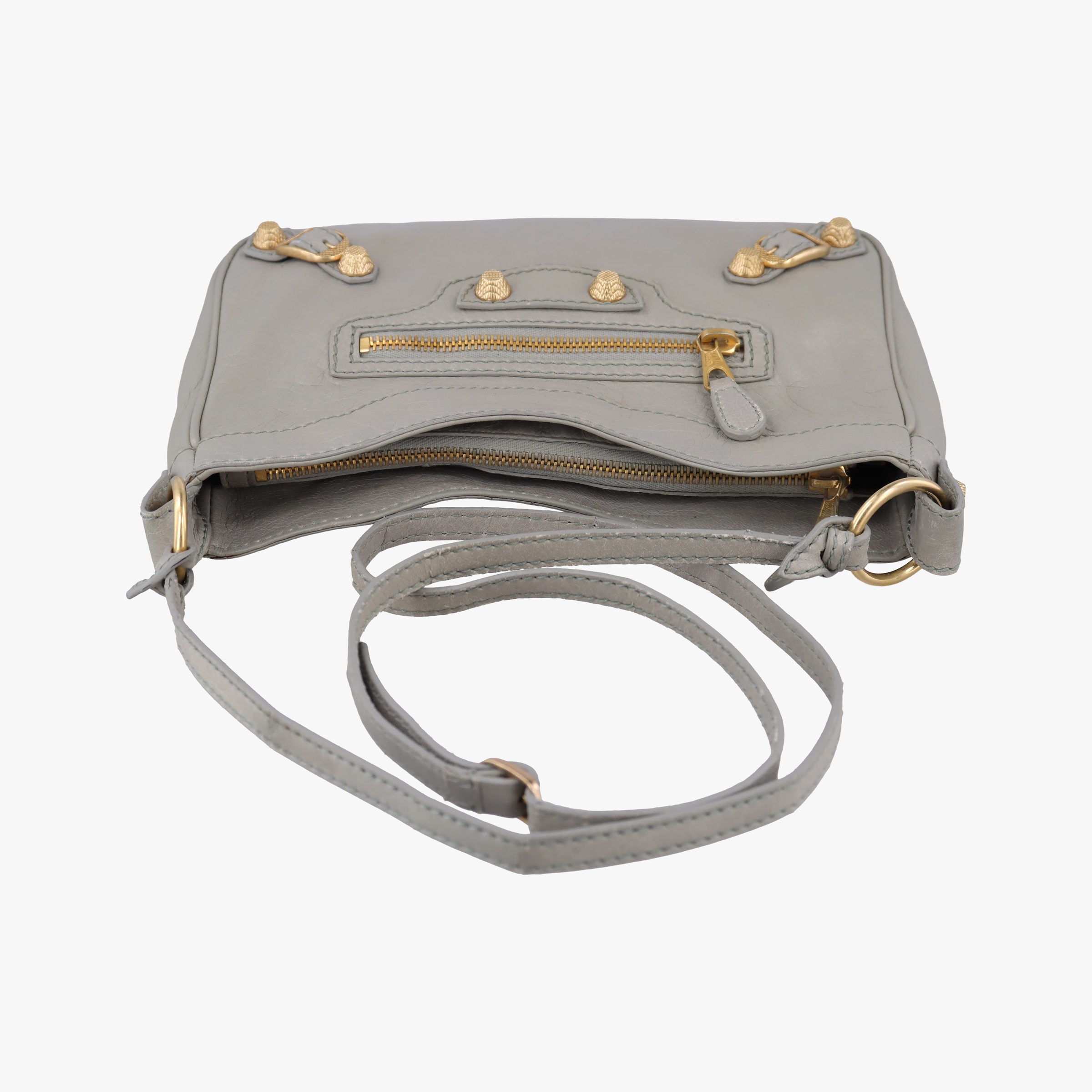 Pre-owned Balenciaga Motocross Giant Classic Hip Grey lambskin  shoulderbag | stylenewstar