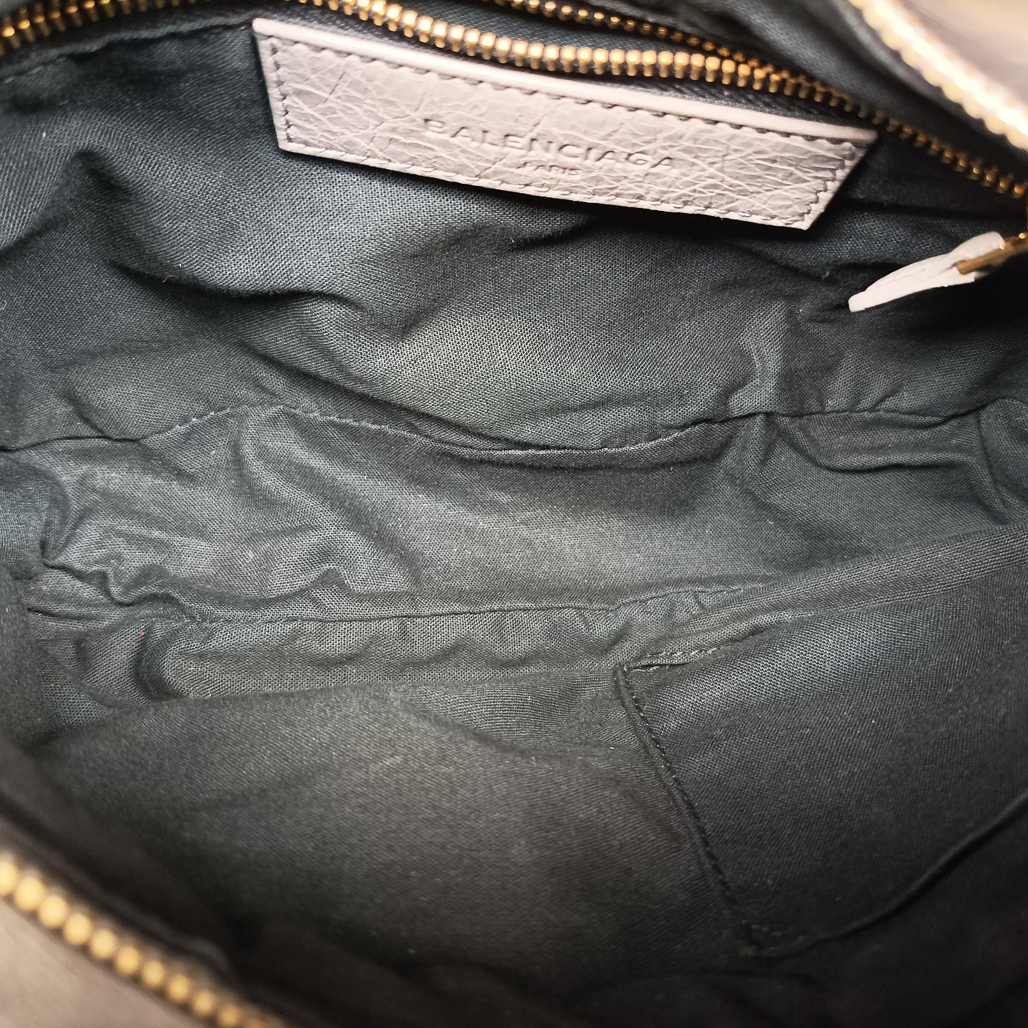 Pre-owned Balenciaga Motocross Giant Classic Hip Grey lambskin  shoulderbag | stylenewstar