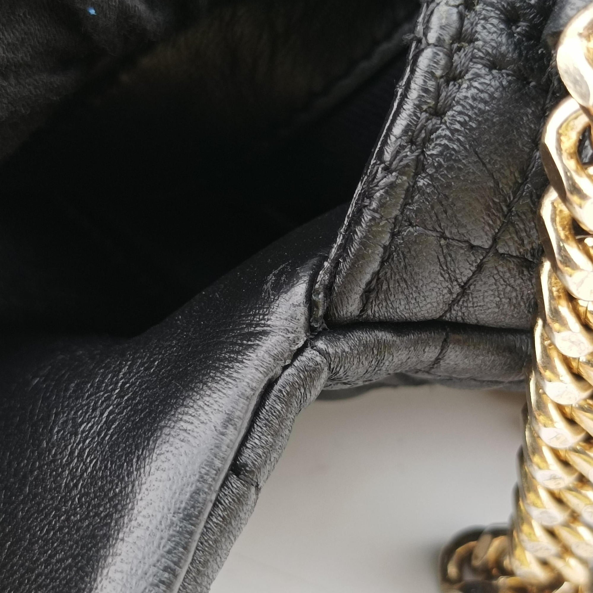 Pre-owned VERSACE Vanitas Medusa Black leather  shoulderbag | stylenewstar