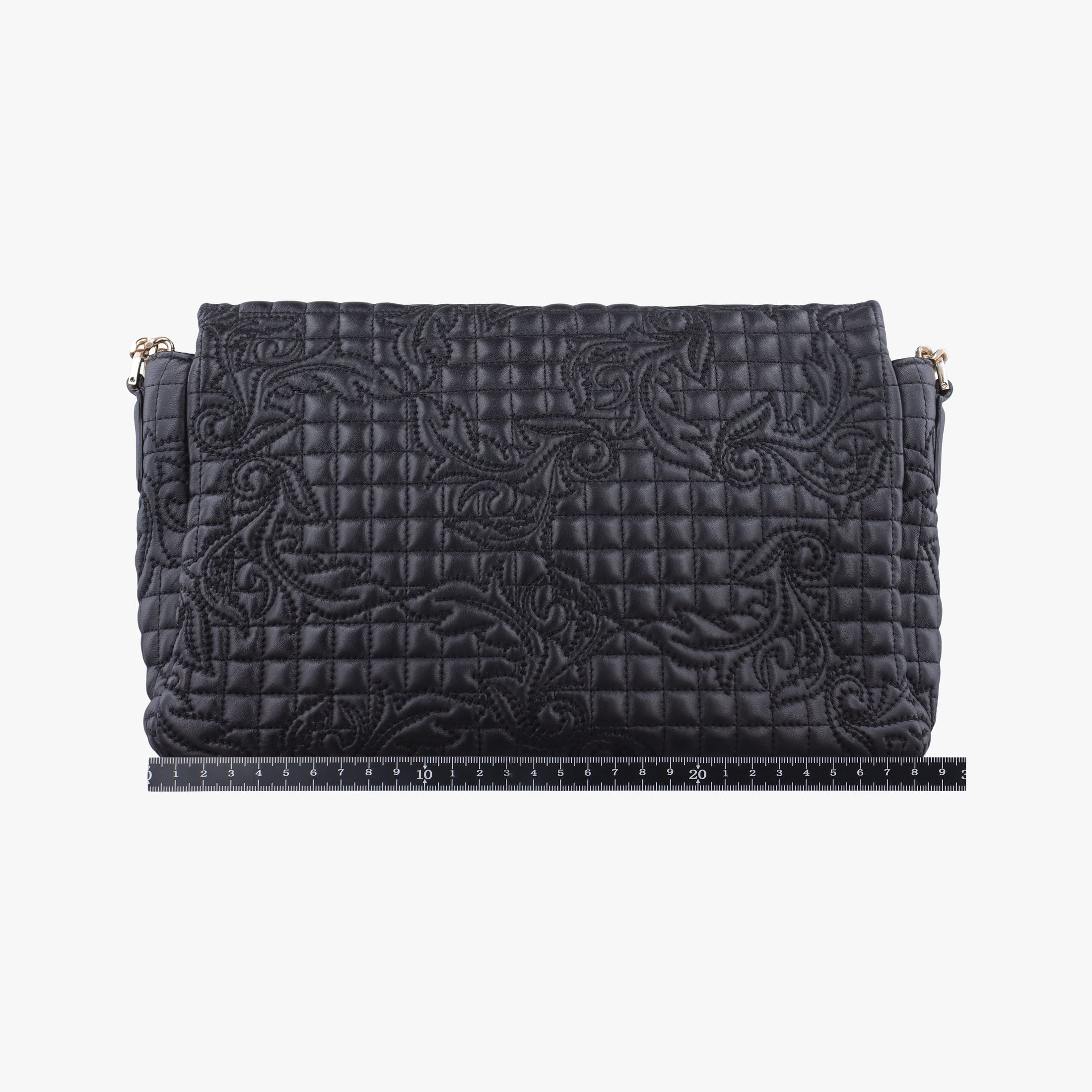 Pre-owned VERSACE Vanitas Medusa Black leather  shoulderbag | stylenewstar