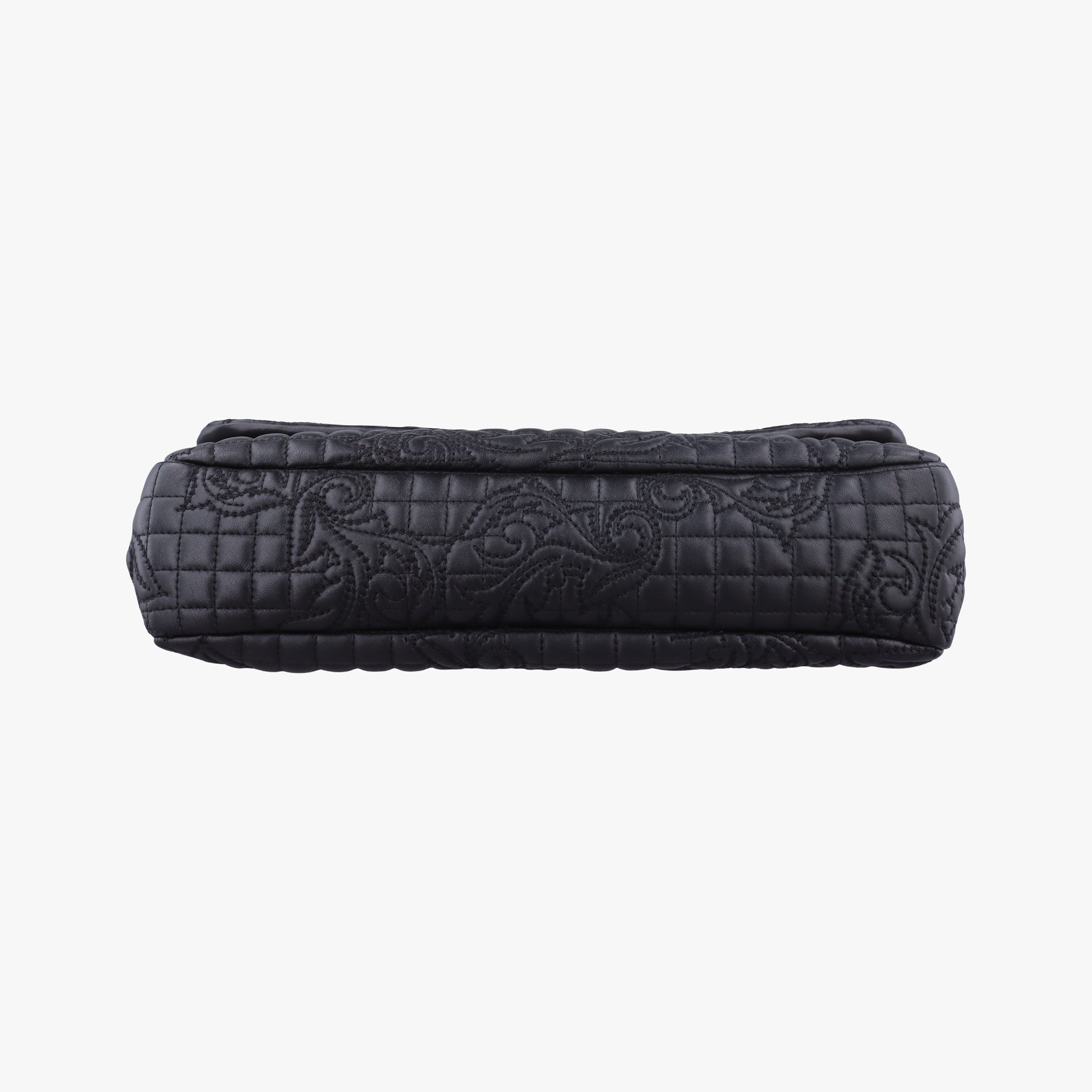 Pre-owned VERSACE Vanitas Medusa Black leather  shoulderbag | stylenewstar