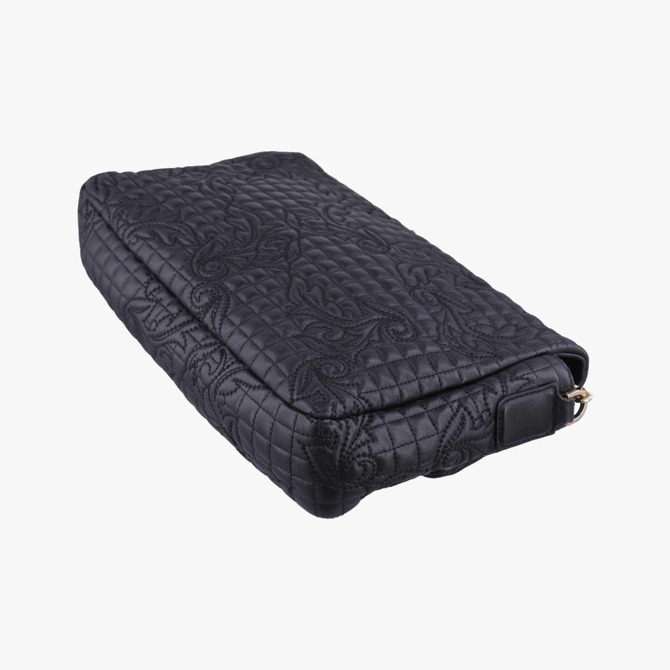 Pre-owned VERSACE Vanitas Medusa Black leather  shoulderbag | stylenewstar