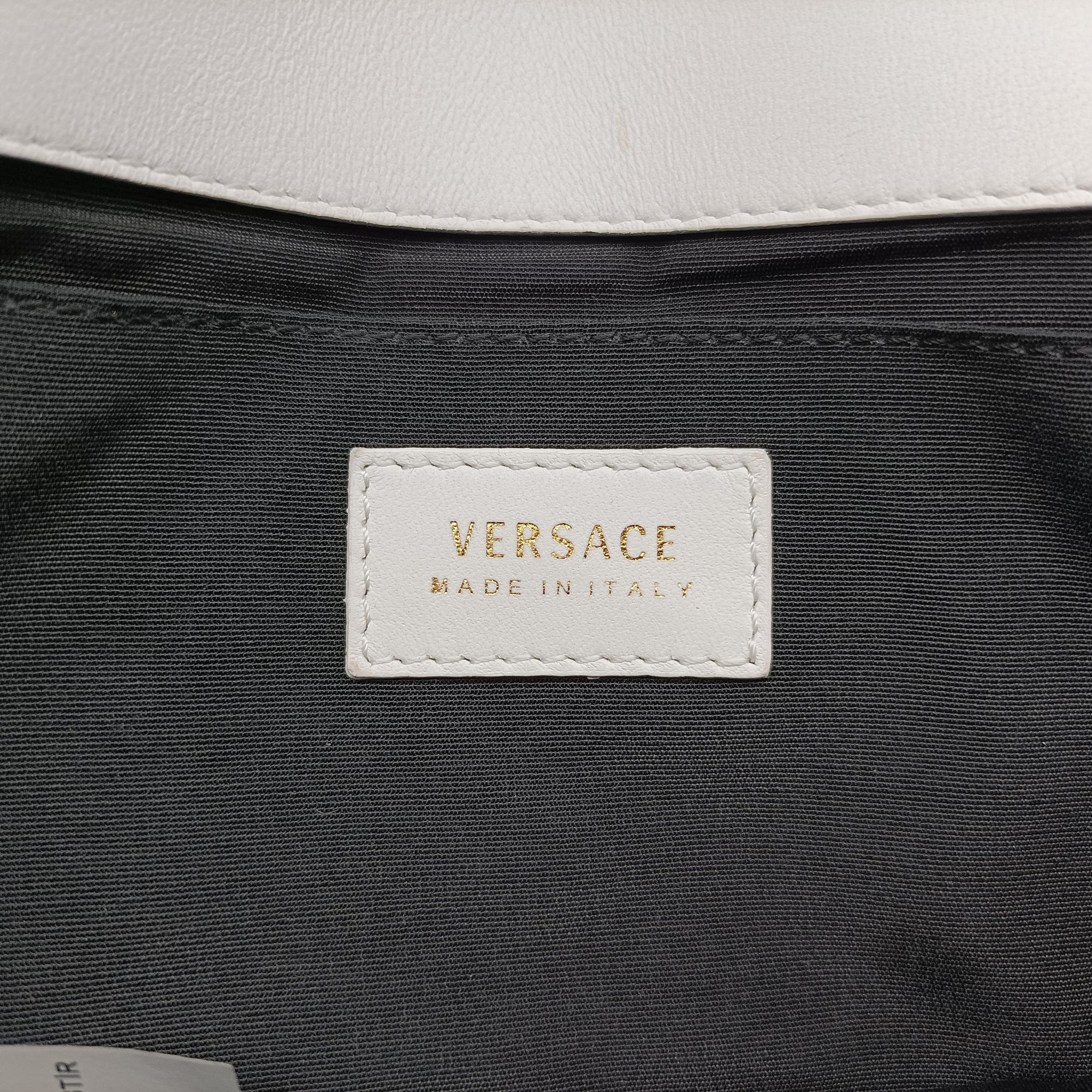 Vintage VERSACE Medusa White Leather  shoulderbag | stylenewstar