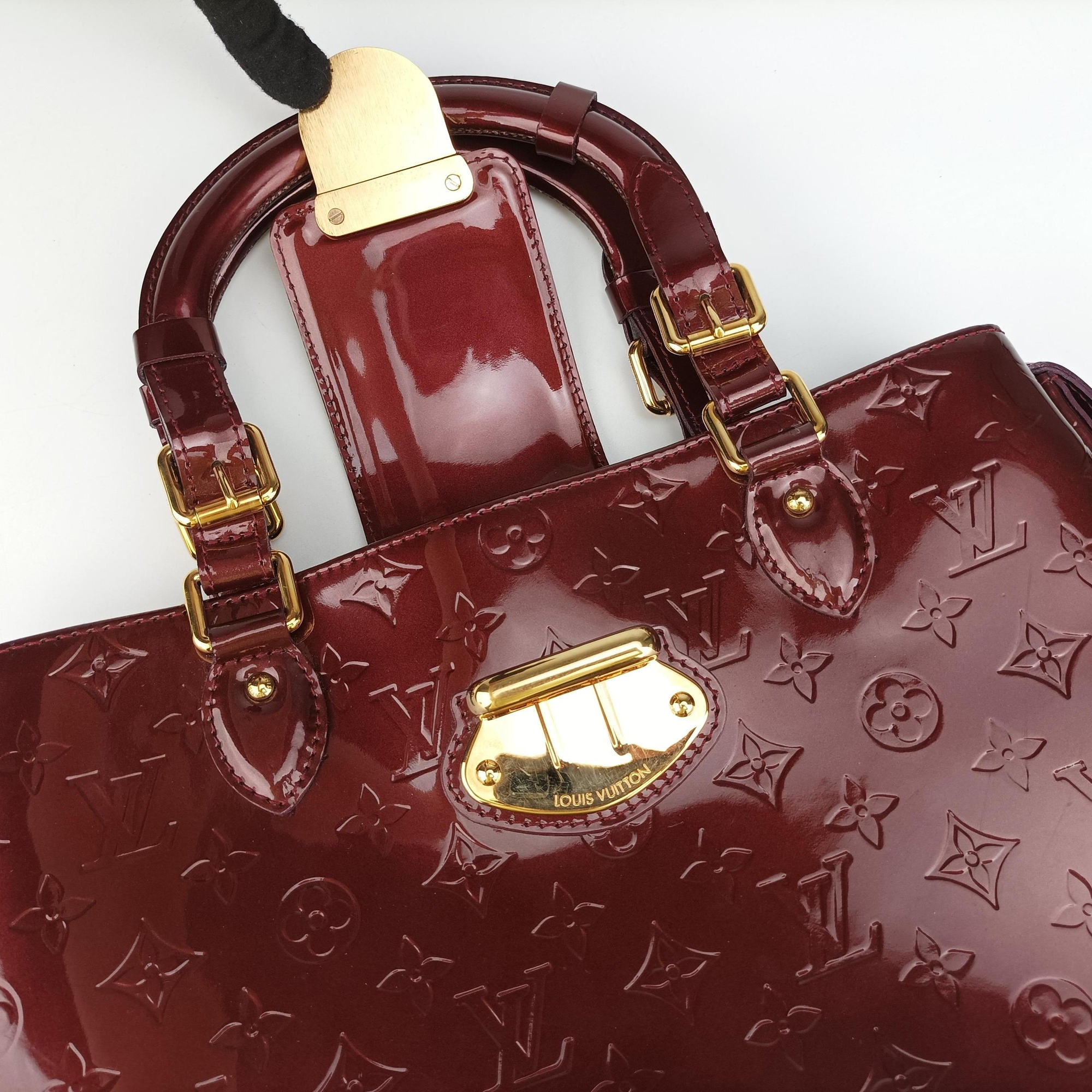 Pre-owned Louis Vuitton MELROSE AVENUE AMARANTE Vernis M93757 handbag | stylenewstar